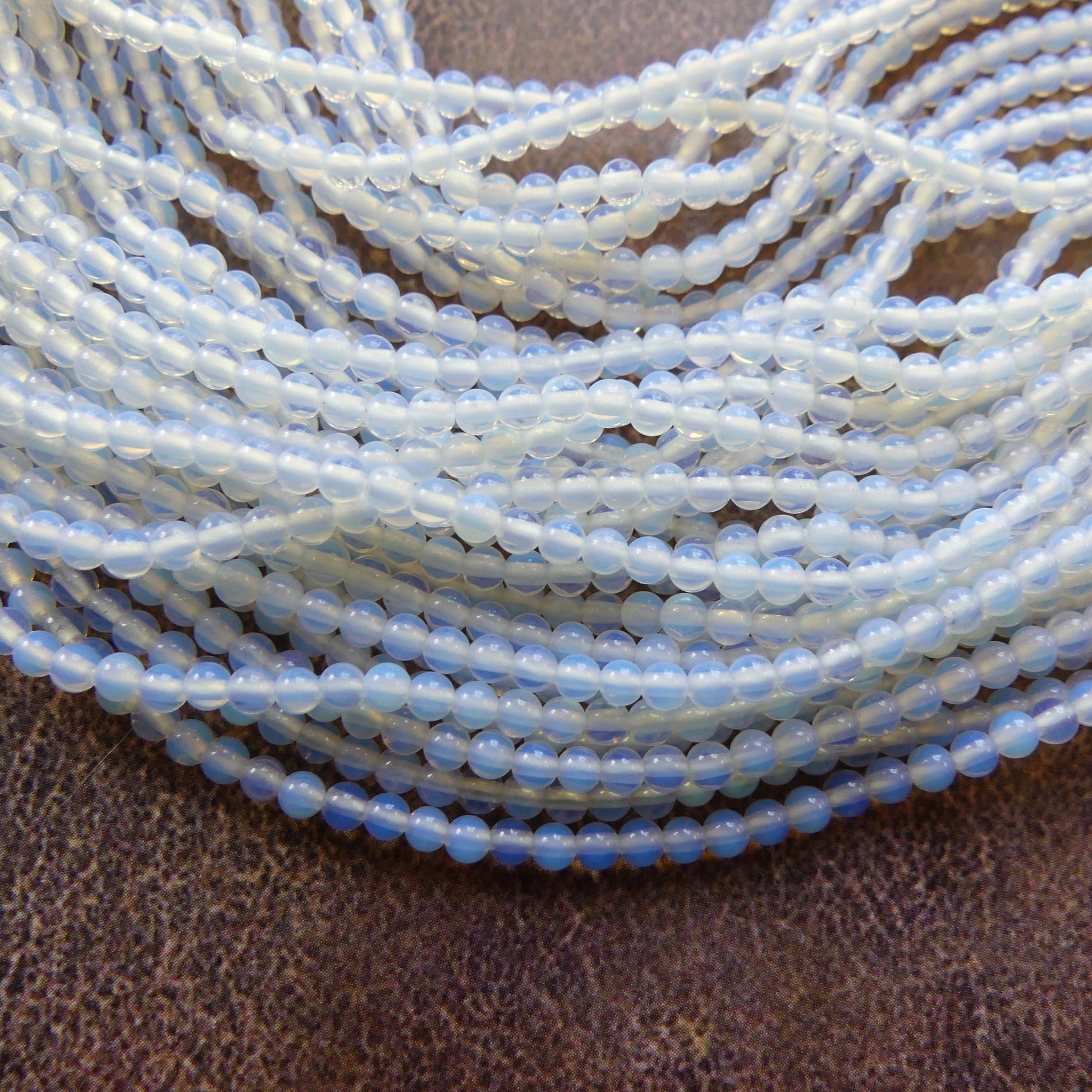 2mm Opalite Smooth Beads October birthstone Beads 15" Gemstone Jewelry DIY Making Gift for crafter