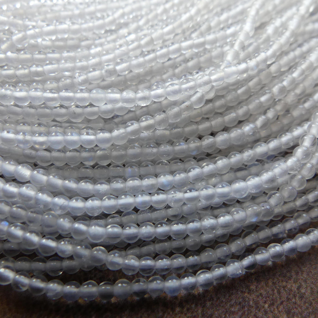 2mm Rainbow Moonstone Smooth Beads 15" Moonstone Gemstone Beads Beading Crafter Gift June Birthstone DIY Jewelry Fertility Stone