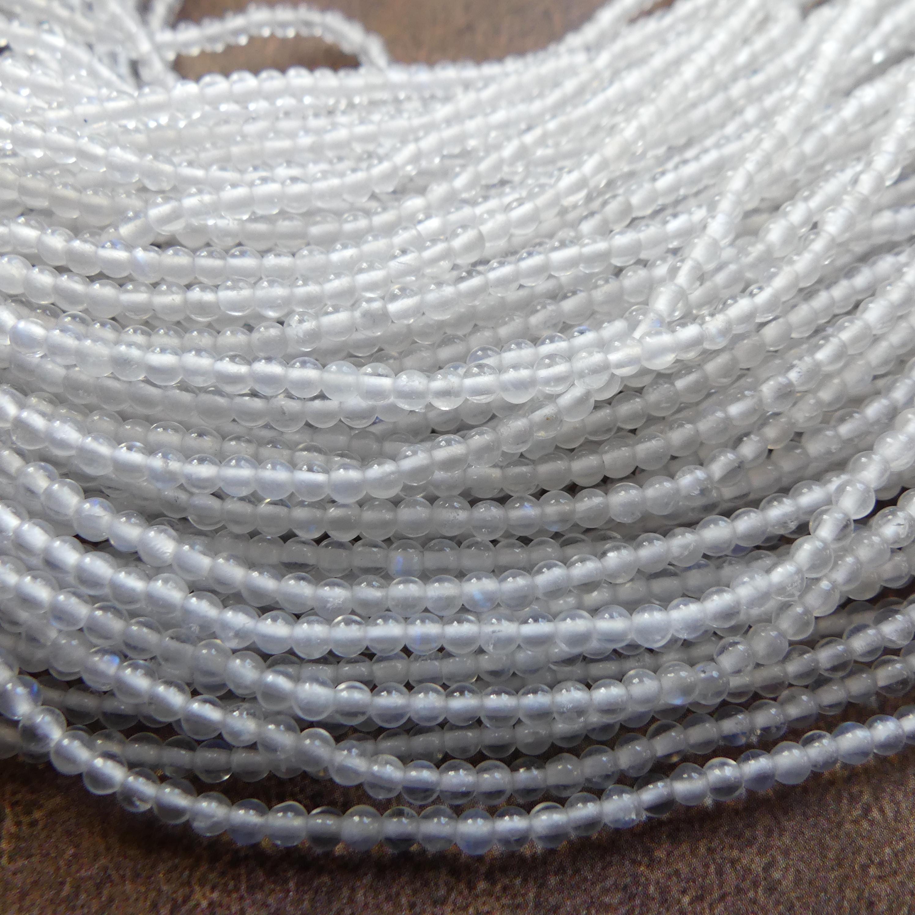 2mm Rainbow Moonstone Smooth Beads 15" Moonstone Gemstone Beads Beading Crafter Gift June Birthstone DIY Jewelry Fertility Stone