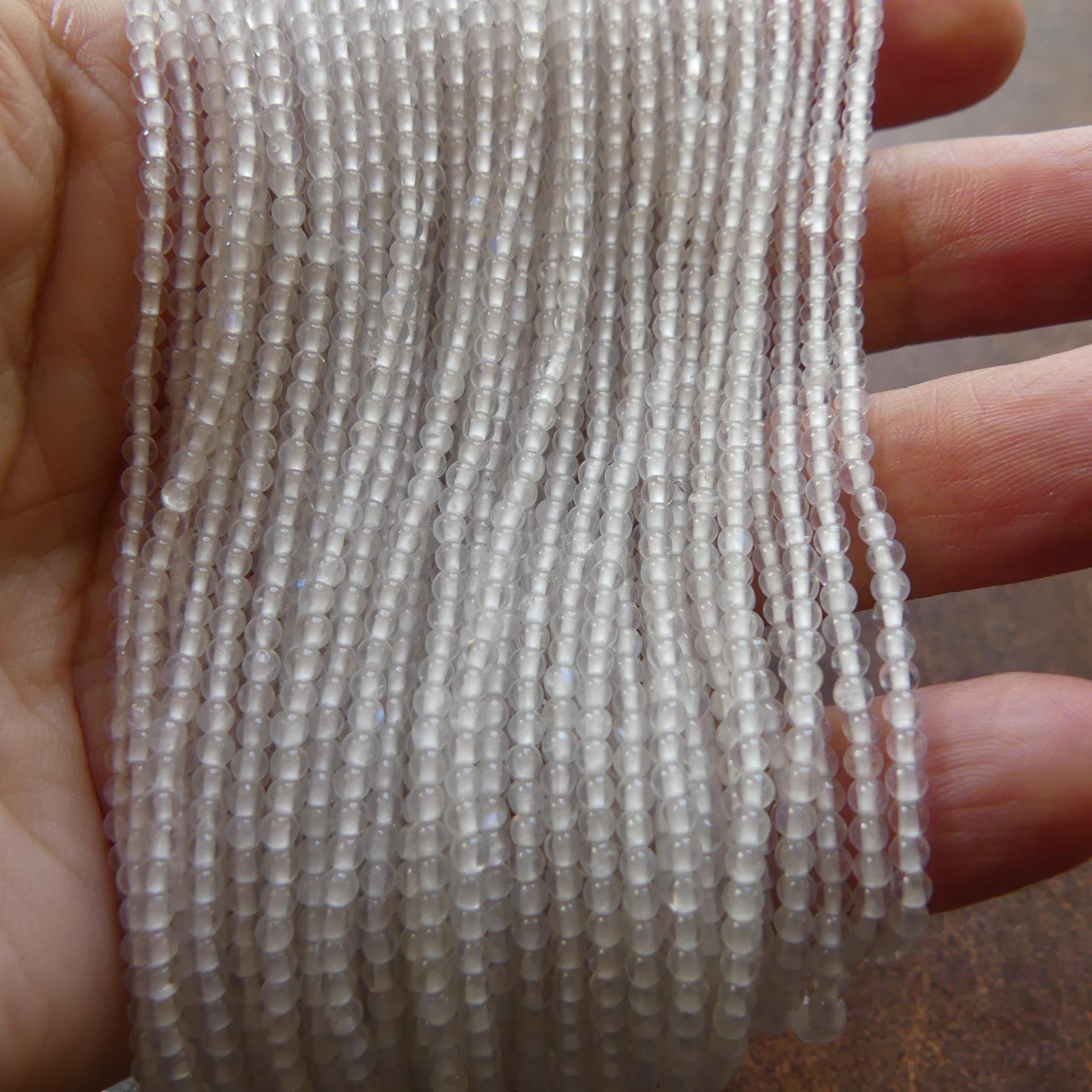 2mm Rainbow Moonstone Smooth Beads 15" Moonstone Gemstone Beads Beading Crafter Gift June Birthstone DIY Jewelry Fertility Stone