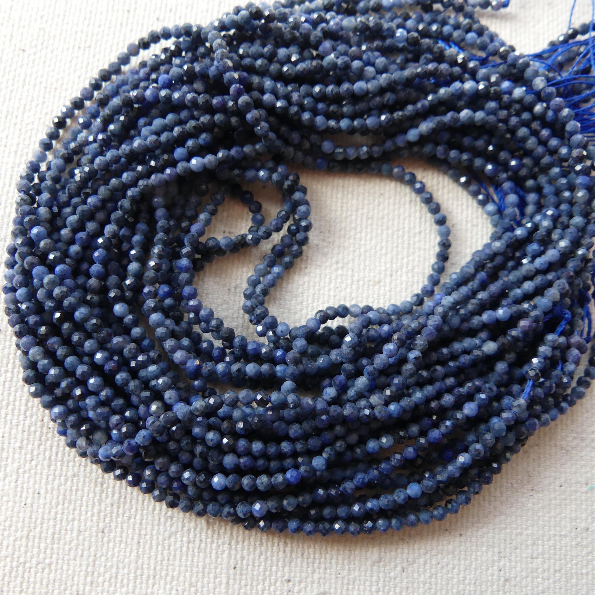 2mm AAA Dumortierite Micro Faceted Beads Genuine Beads 15" Gemstone Beads Beading Crafter Gift