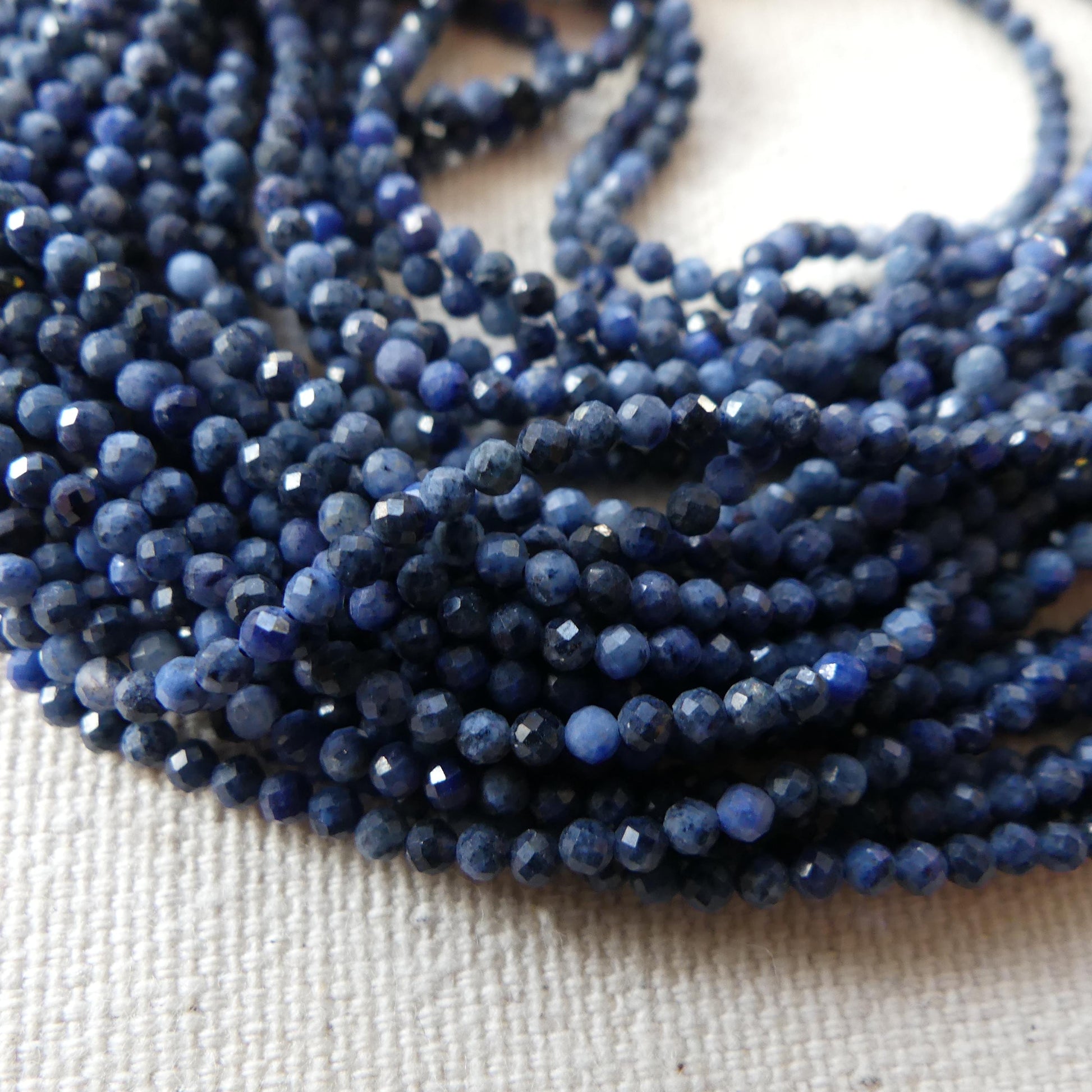 2mm AAA Dumortierite Micro Faceted Beads Genuine Beads 15" Gemstone Beads Beading Crafter Gift
