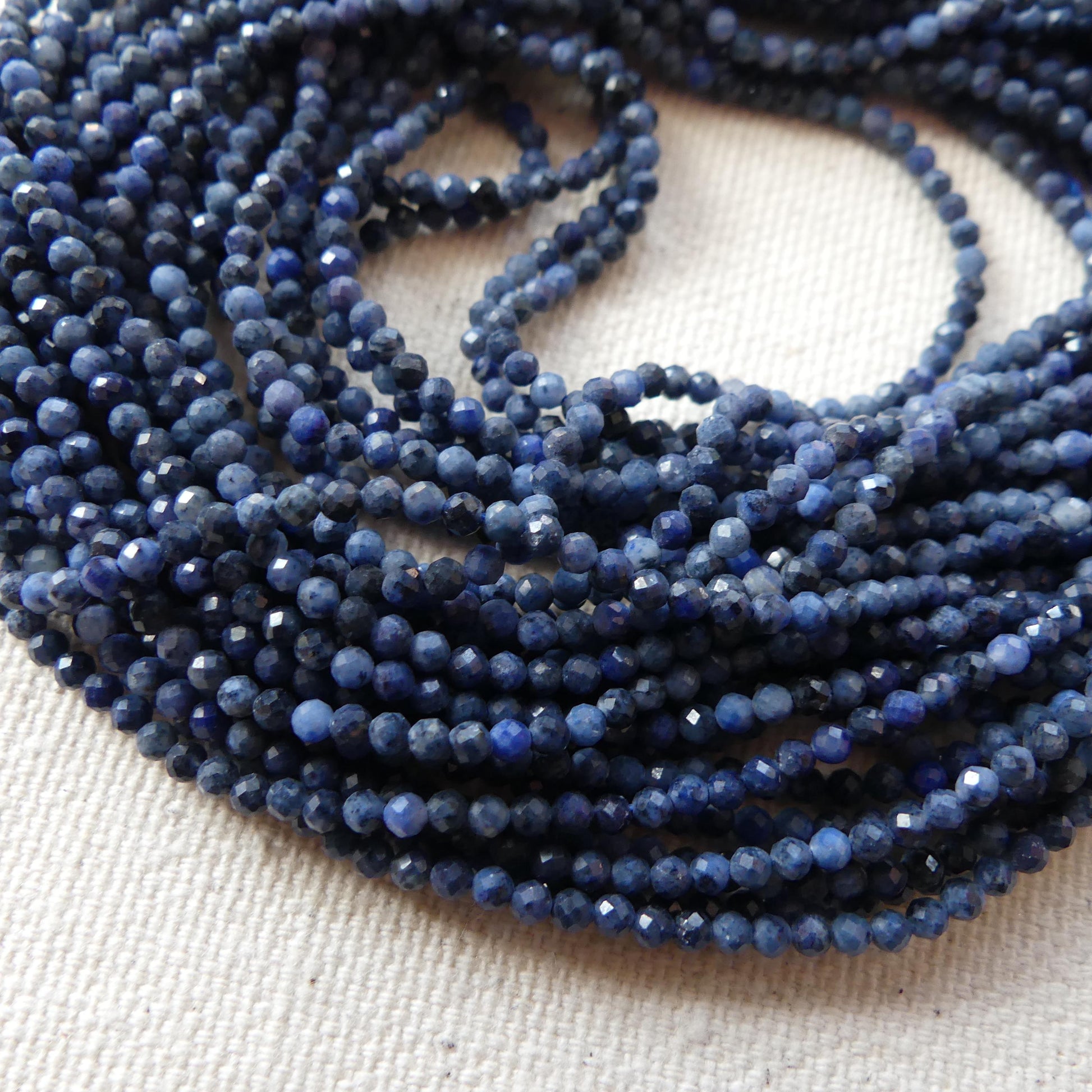 2mm AAA Dumortierite Micro Faceted Beads Genuine Beads 15" Gemstone Beads Beading Crafter Gift