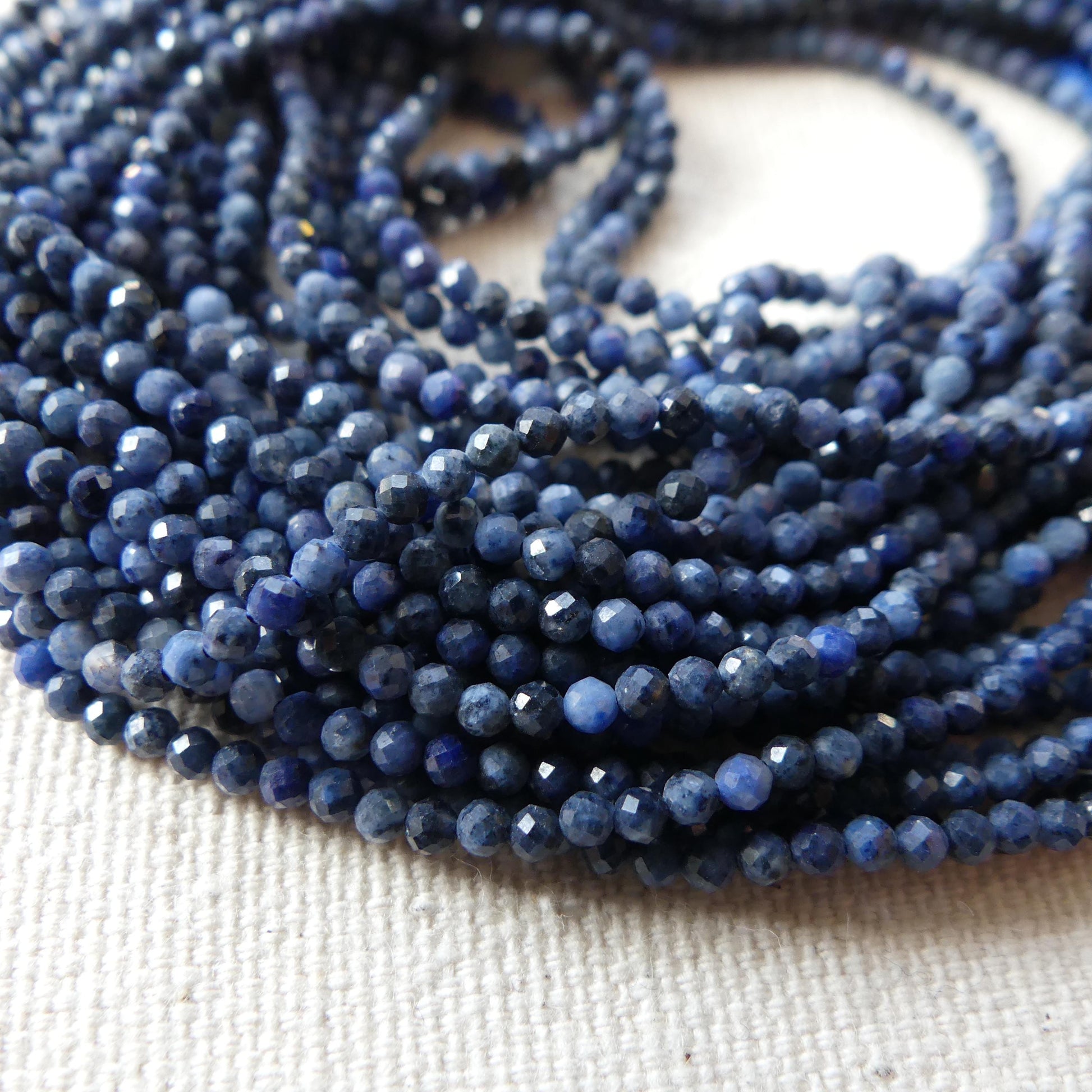 2mm AAA Dumortierite Micro Faceted Beads Genuine Beads 15" Gemstone Beads Beading Crafter Gift