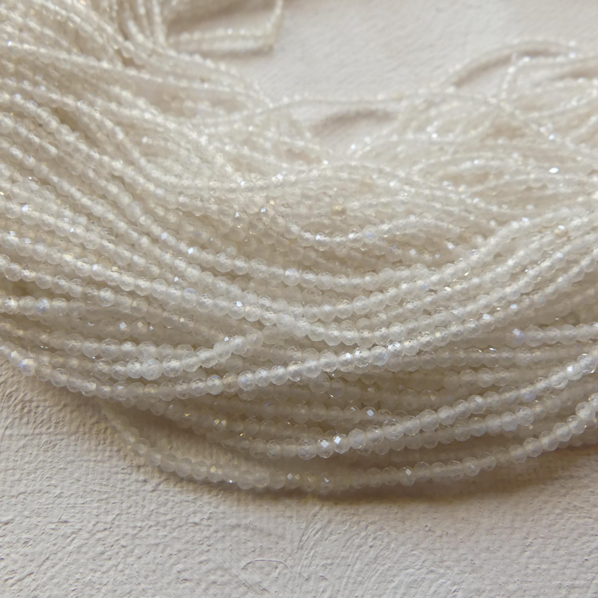 2mm Rainbow Moonstone Faceted Beads 15" Moonstone Gemstone Beads Beading Crafter Gift June Birthstone DIY Jewelry Fertility Stone