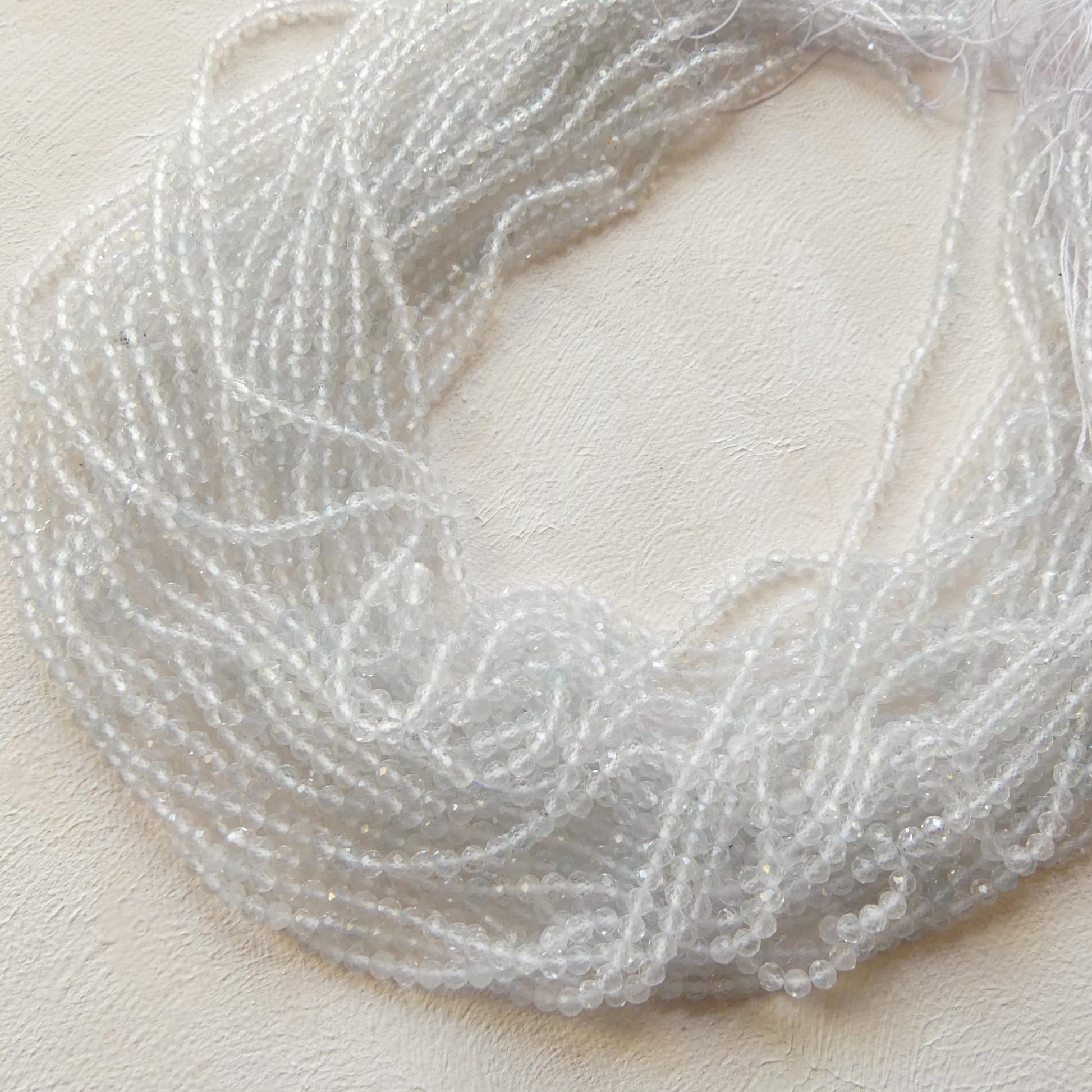 3mm AAA White Topaz Faceted Beads 15" Natural Topaz Clear Sparkly Gemstone Beads Beading Crafter Gift April Birthstone DIY Jewelry