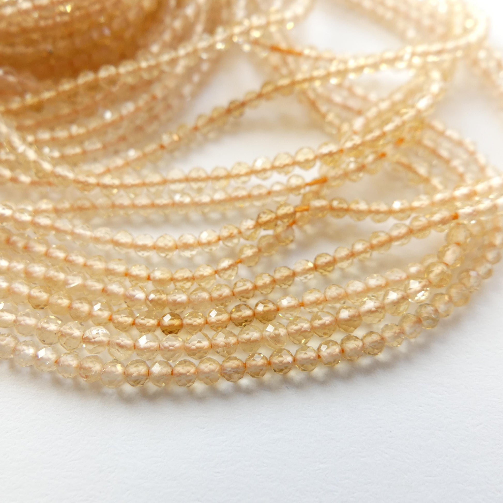 2mm Natural AAA Shaded Citrine Beads Micro Faceted 15" Genuine Gemstone Beads Jewelry Making Beading Craft Gift Beads November Birthstone