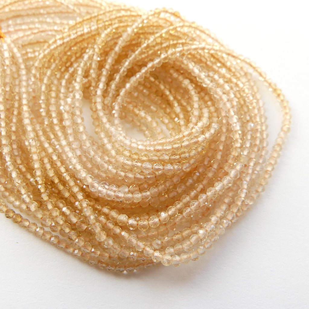 2mm Natural AAA Shaded Citrine Beads Micro Faceted 15" Genuine Gemstone Beads Jewelry Making Beading Craft Gift Beads November Birthstone