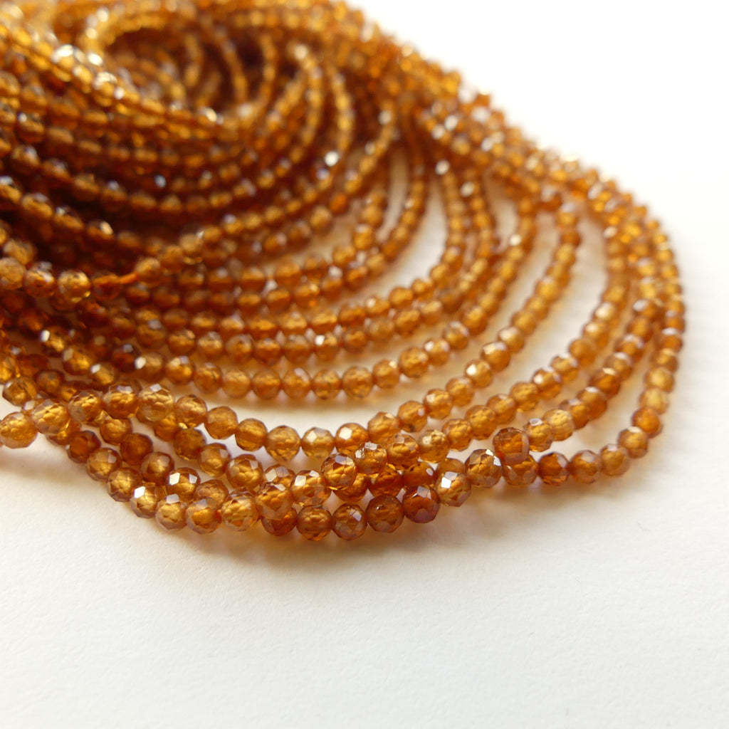 2mm AAA Spessartine Garnet Beads Faceted Beads 15" Natural Orange Garnet Gemstone Beads Beading Crafter Gift