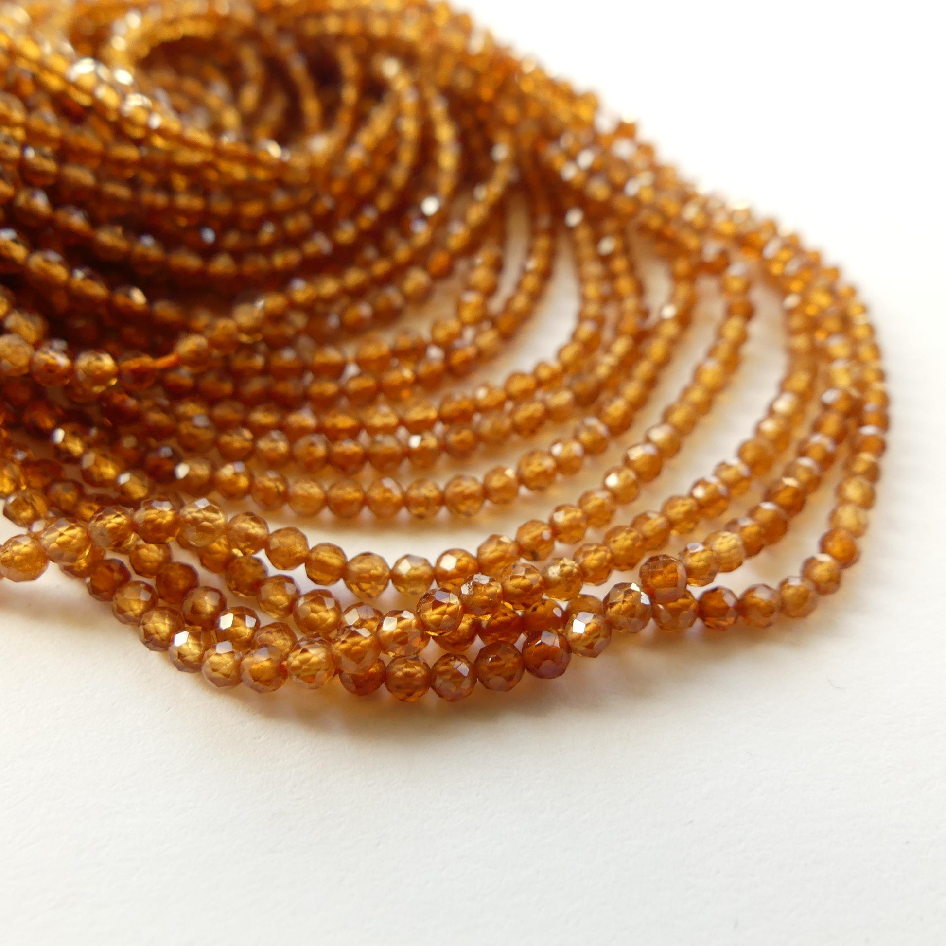 2mm AAA Spessartine Garnet Beads Faceted Beads 15" Natural Orange Garnet Gemstone Beads Beading Crafter Gift
