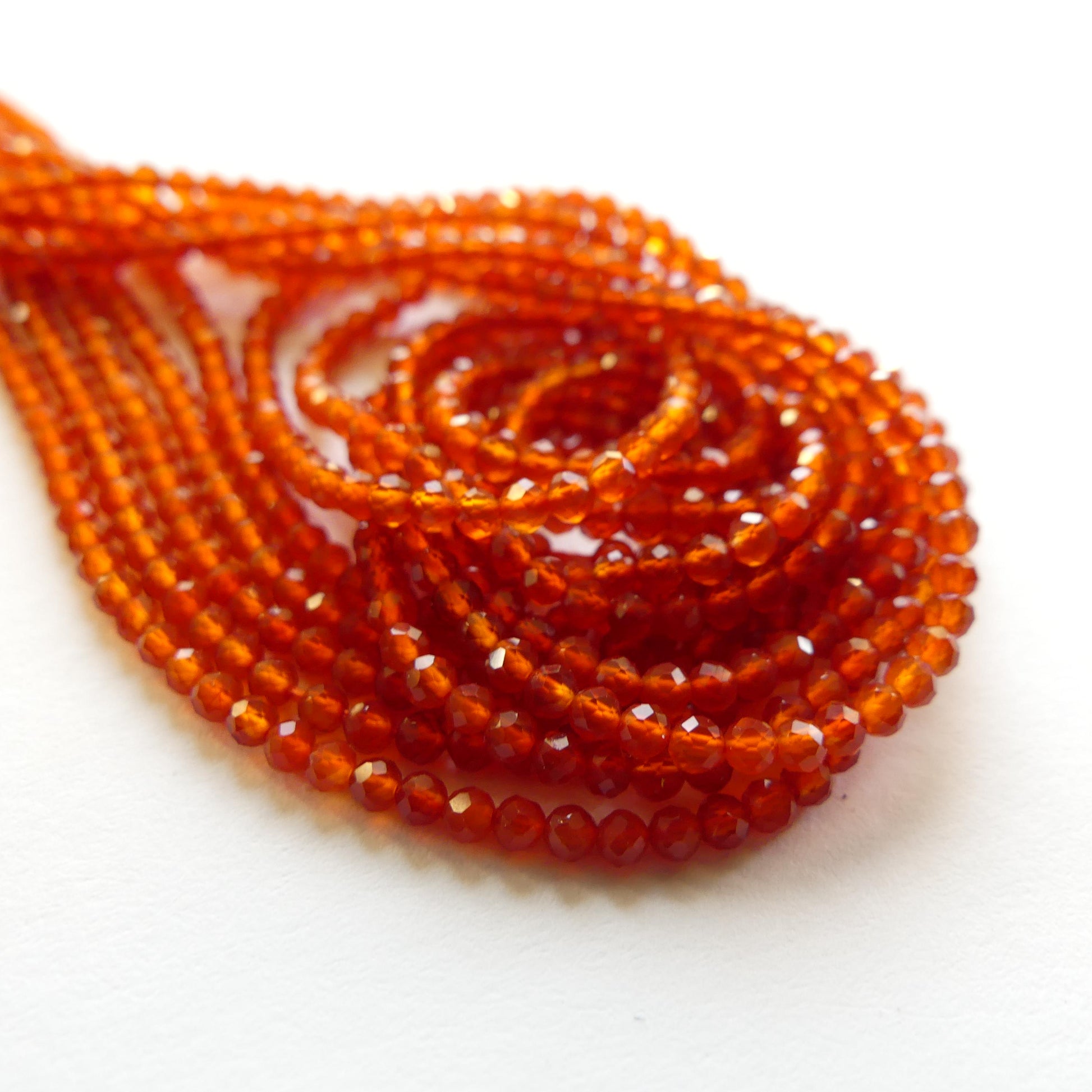2mm Natural Orange AAA Carnelian Faceted Beads 13" Genuine Gemstone Beads for Jewelry Making Beading Craft Gift Beads Self-Love Abundance