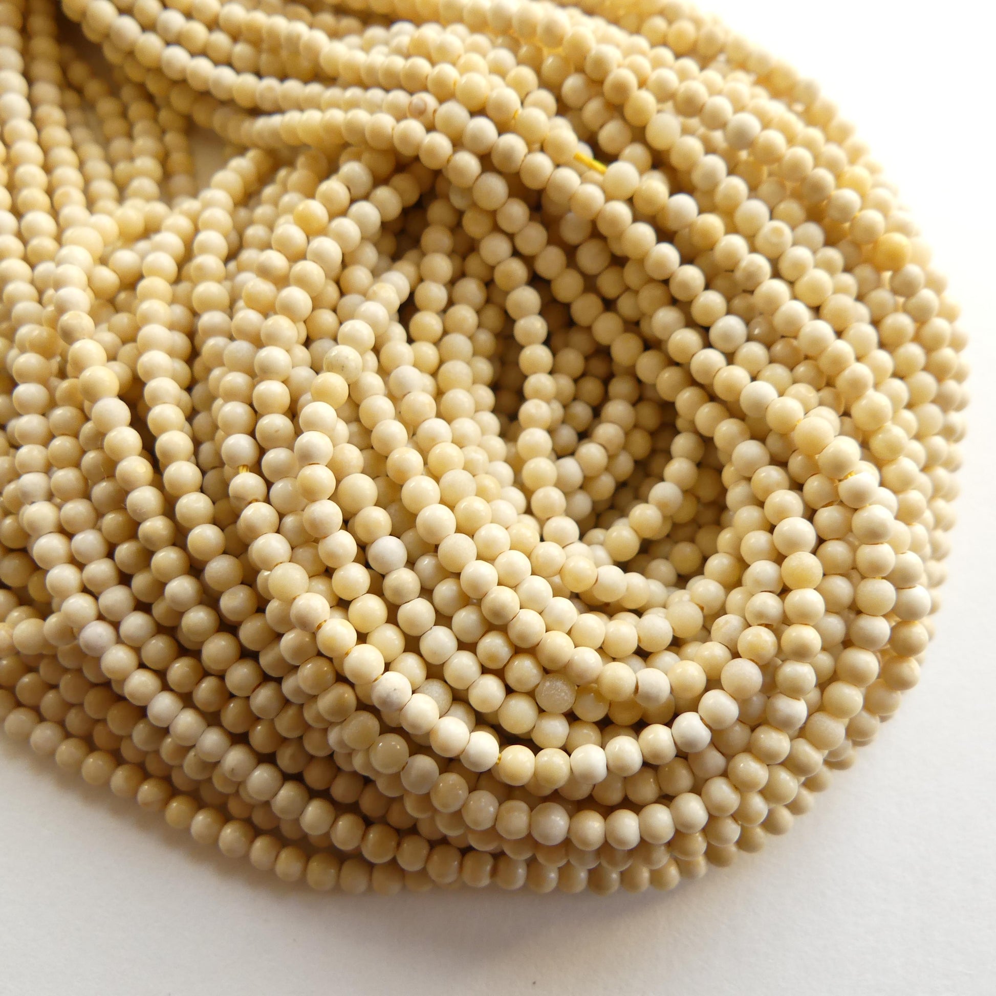 2.5mm Yellow Jade Smooth Beads 15" Burma Nephrite Yellow Jade Genuine Gemstone Beads Natural Jade for Jewelry Making Beading Craft Gift