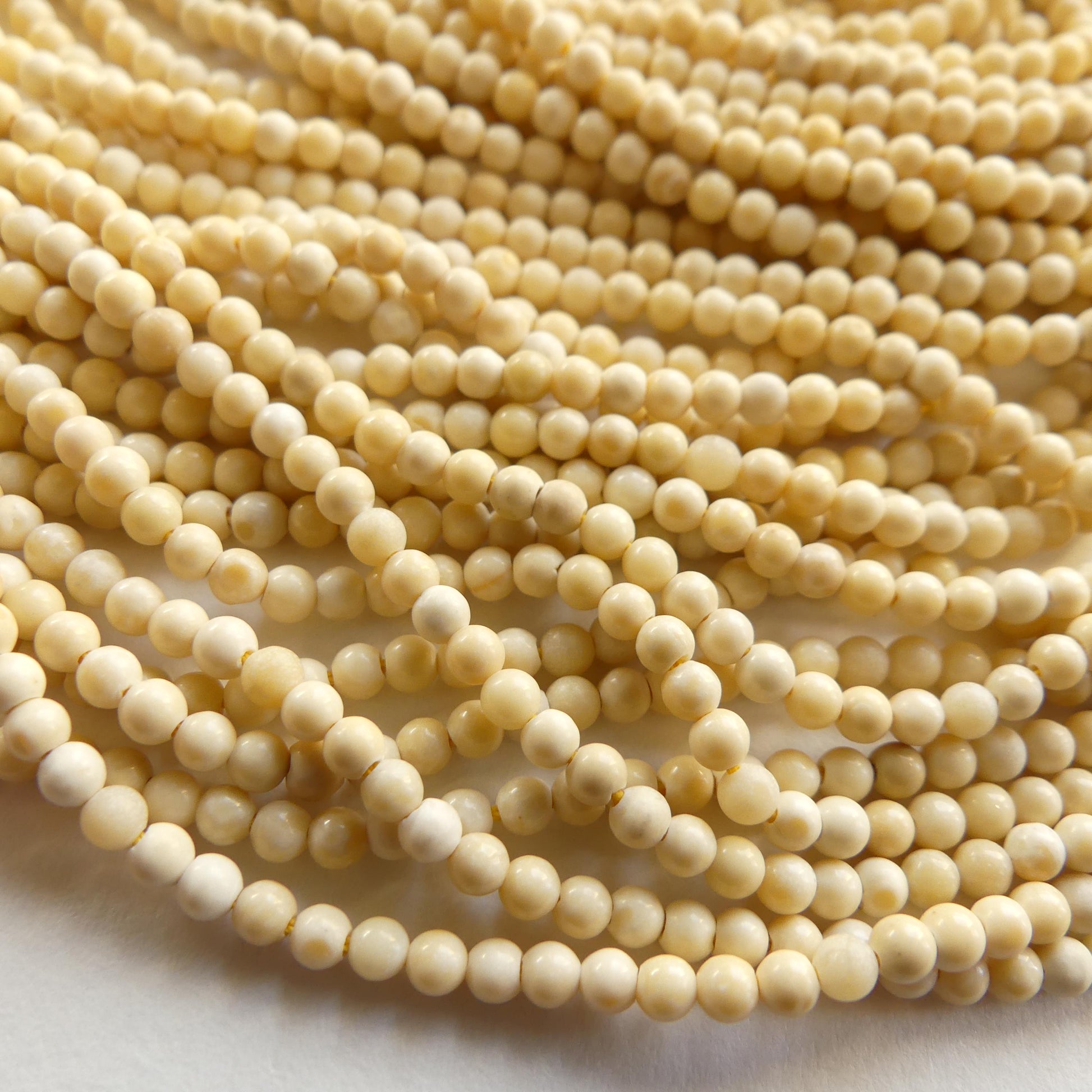 2.5mm Yellow Jade Smooth Beads 15" Burma Nephrite Yellow Jade Genuine Gemstone Beads Natural Jade for Jewelry Making Beading Craft Gift