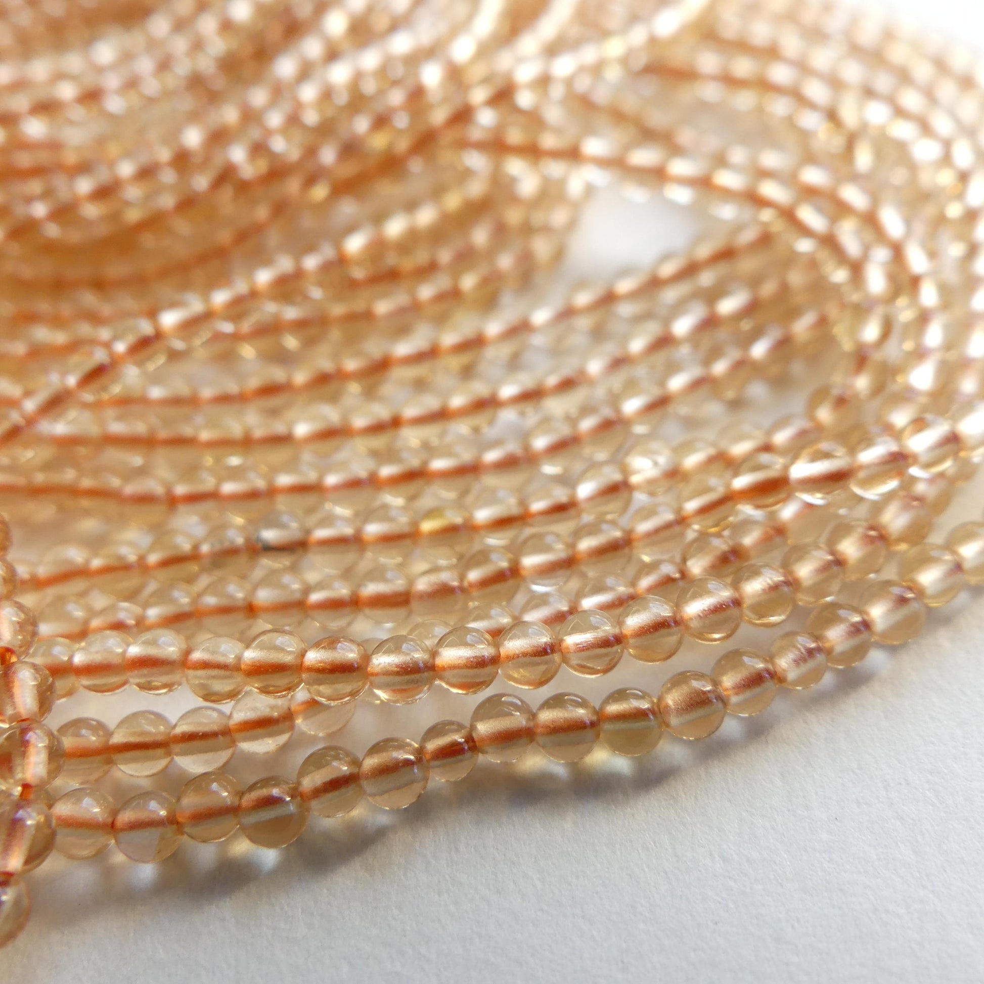 2mm Natural AAA Citrine Smooth Beads 15" Genuine Gemstone Beads Jewelry Making Beading Craft Gift Beads November Birthstone