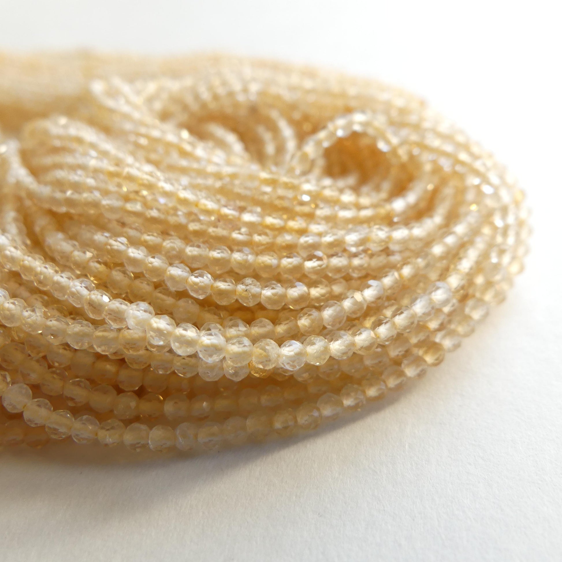 2mm Natural Citrine Beads Micro Faceted 15" Genuine Gemstone Beads Jewelry Making Beading Craft Gift Beads November Birthstone