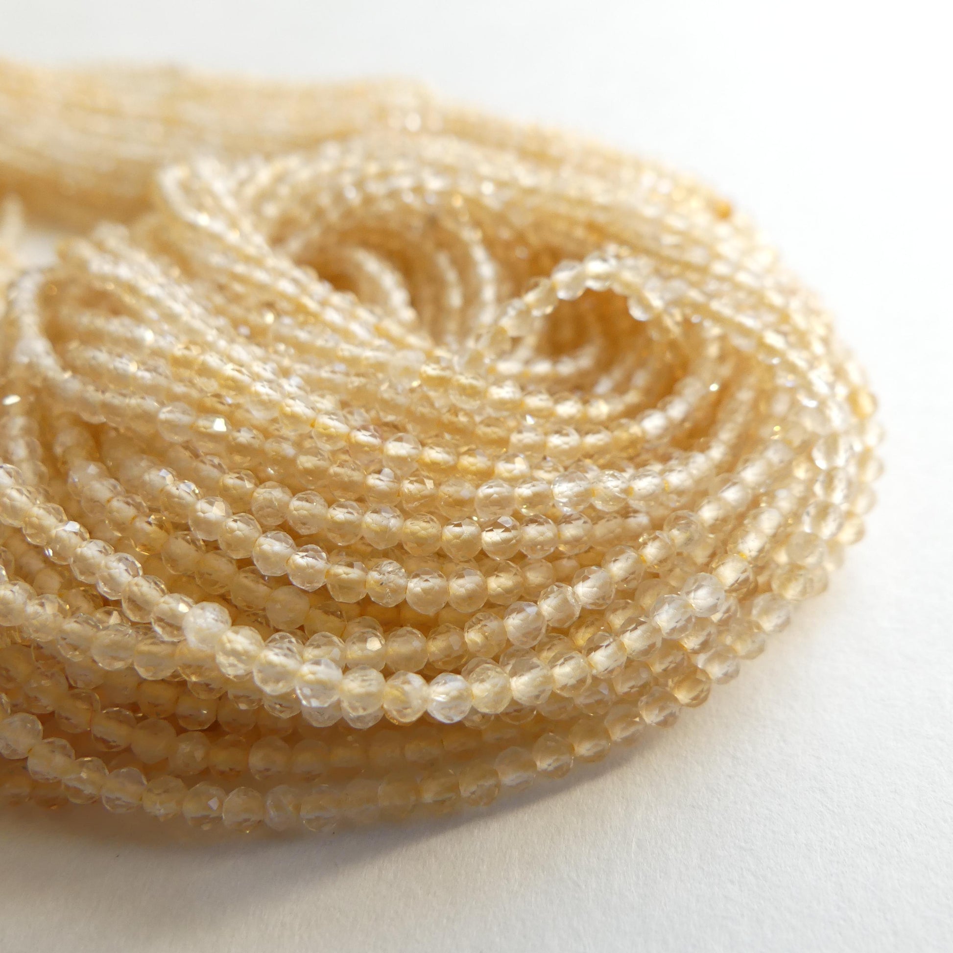 2mm Natural Citrine Beads Micro Faceted 15" Genuine Gemstone Beads Jewelry Making Beading Craft Gift Beads November Birthstone