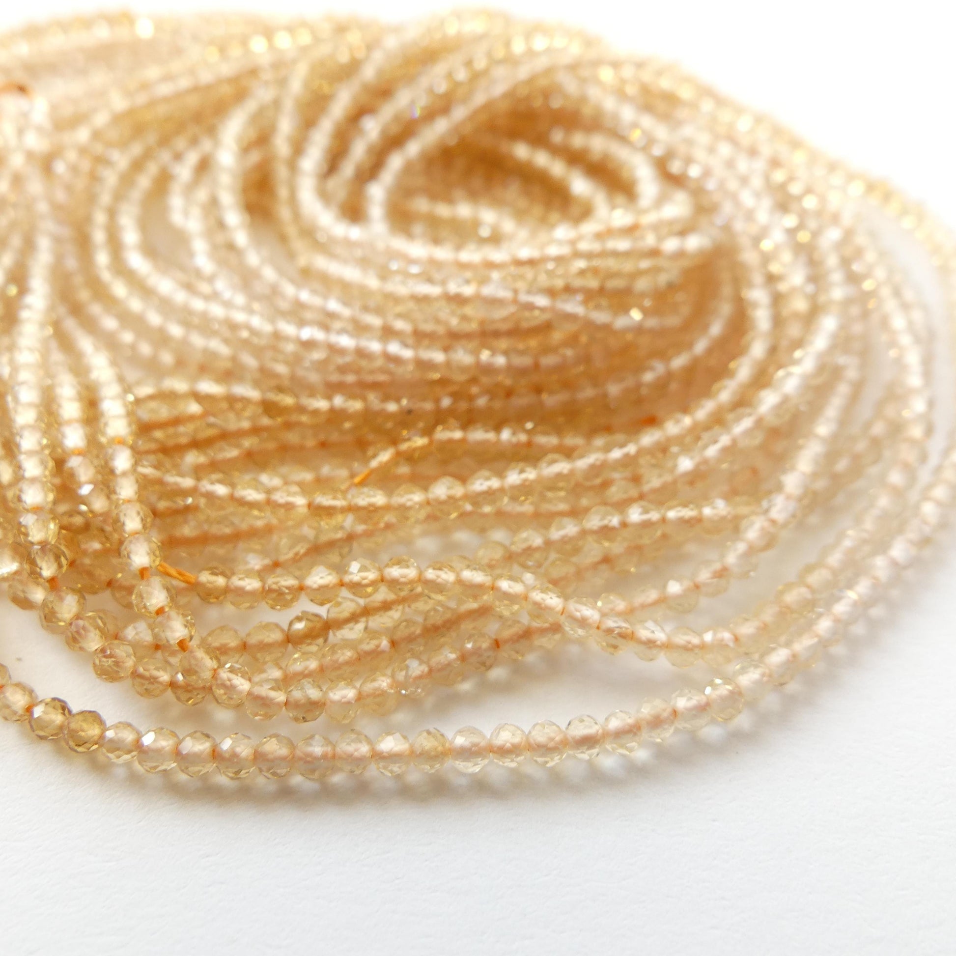 2mm Natural AAA Shaded Citrine Beads Micro Faceted 15" Genuine Gemstone Beads Jewelry Making Beading Craft Gift Beads November Birthstone