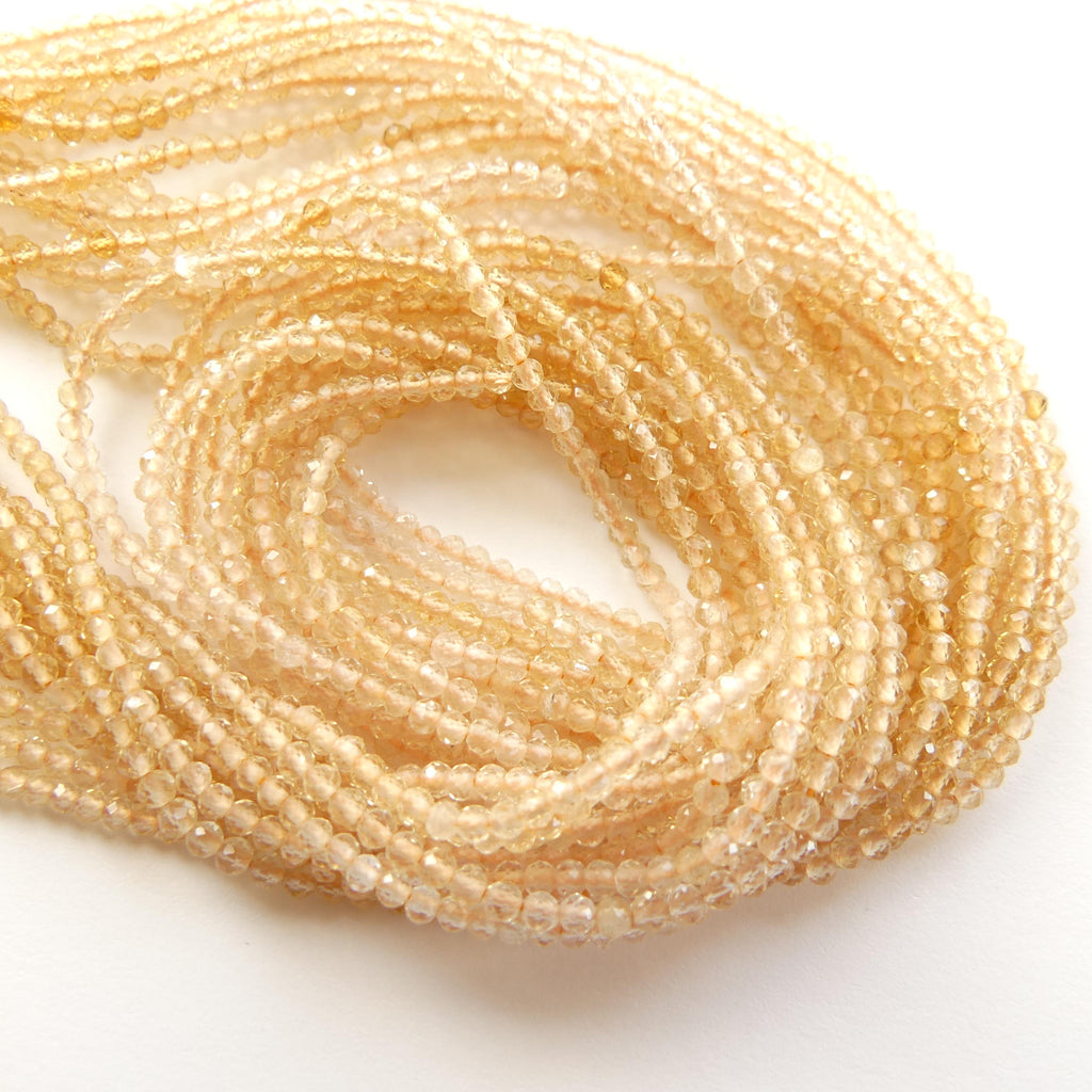 2mm Natural AAA Shaded Citrine Beads Micro Faceted 15" Genuine Gemstone Beads Jewelry Making Beading Craft Gift Beads November Birthstone