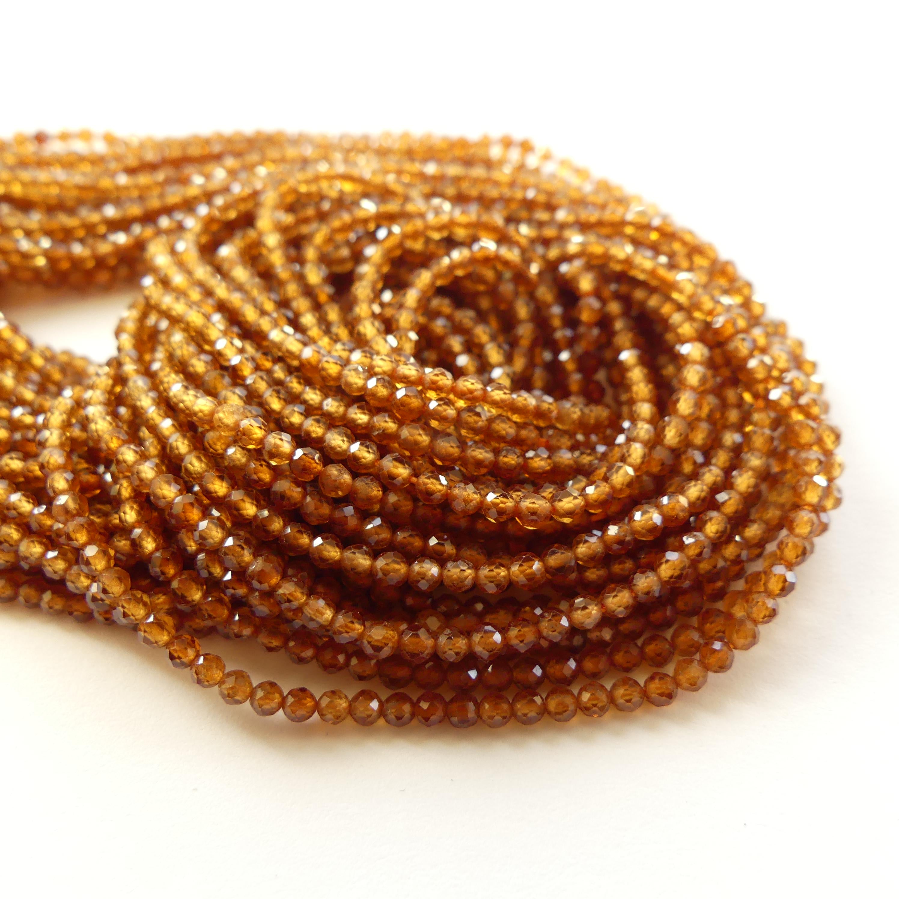 2mm AAA Spessartine Garnet Beads Faceted Beads 15" Natural Orange Garnet Gemstone Beads Beading Crafter Gift
