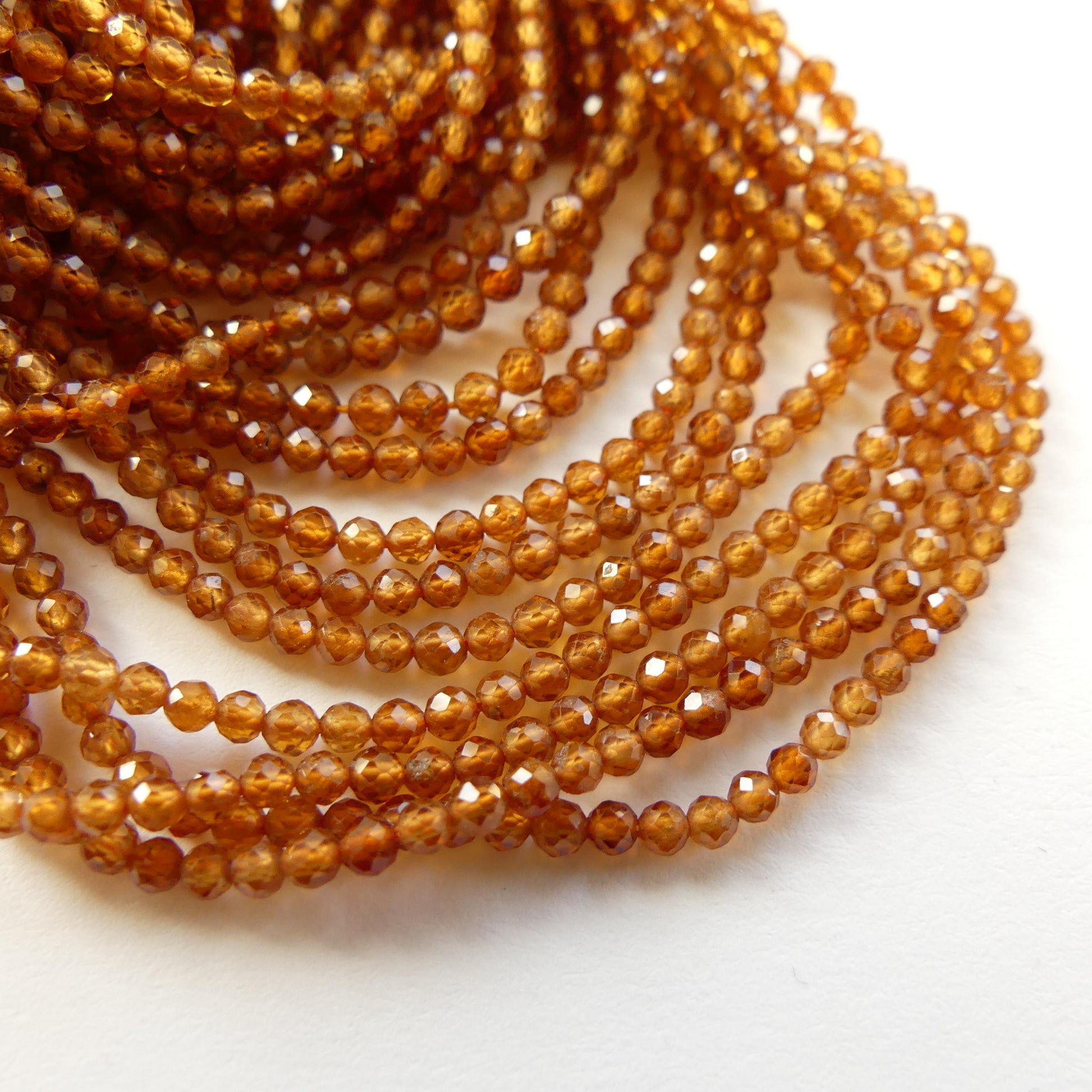 2mm AAA Spessartine Garnet Beads Faceted Beads 15" Natural Orange Garnet Gemstone Beads Beading Crafter Gift