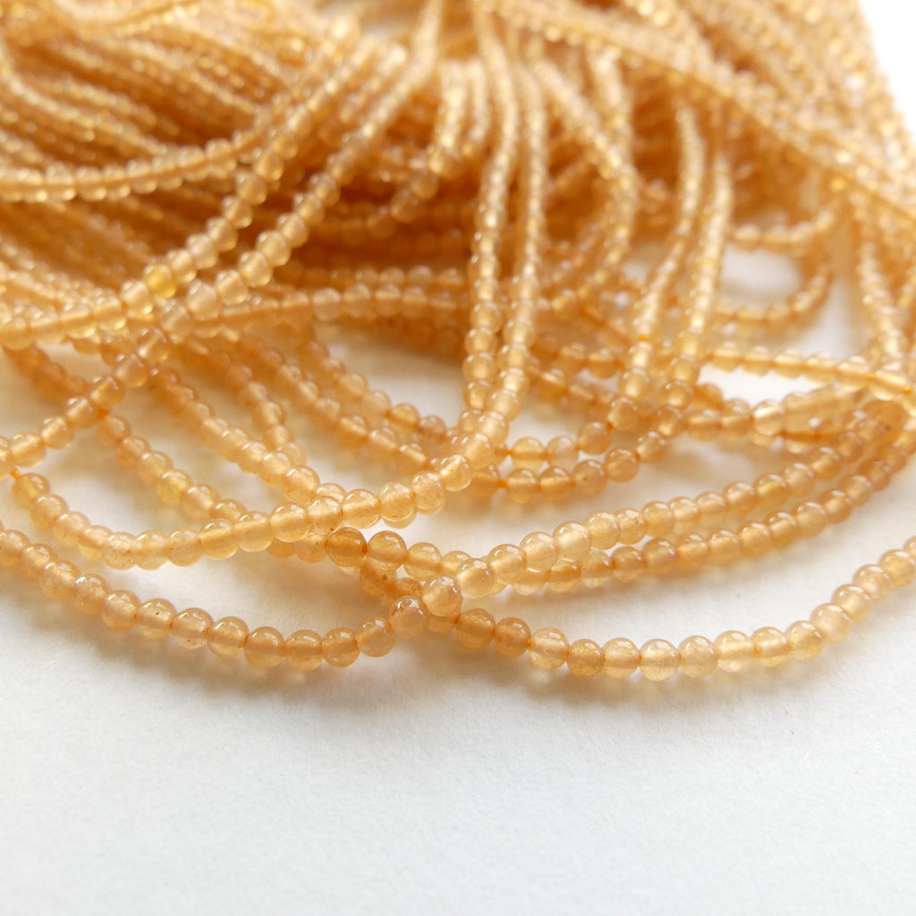 2mm AAA Orange Aventurine Smooth Beads 15" Natural Aventurine Gemstone Beads Beading Crafter Gift DIY jewelry