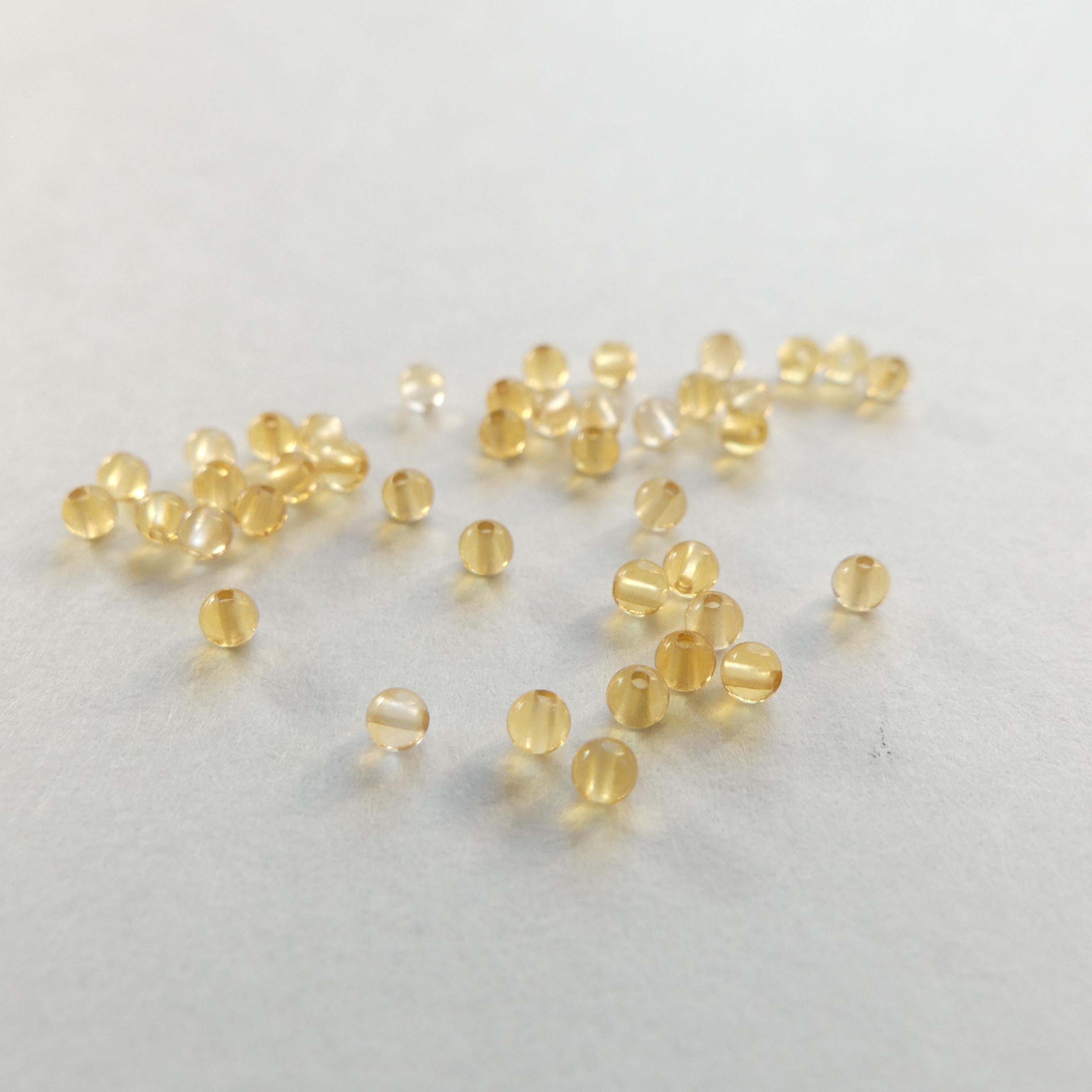 2mm Natural AAA Honey Citrine Smooth Beads 15" Genuine Gemstone Beads Jewelry Making Beading Craft Gift Beads November Birthstone
