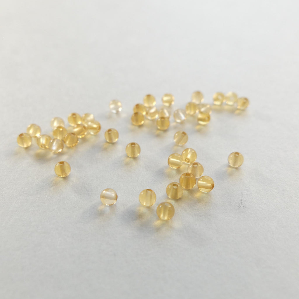 2mm Natural AAA Honey Citrine Smooth Beads 15" Genuine Gemstone Beads Jewelry Making Beading Craft Gift Beads November Birthstone