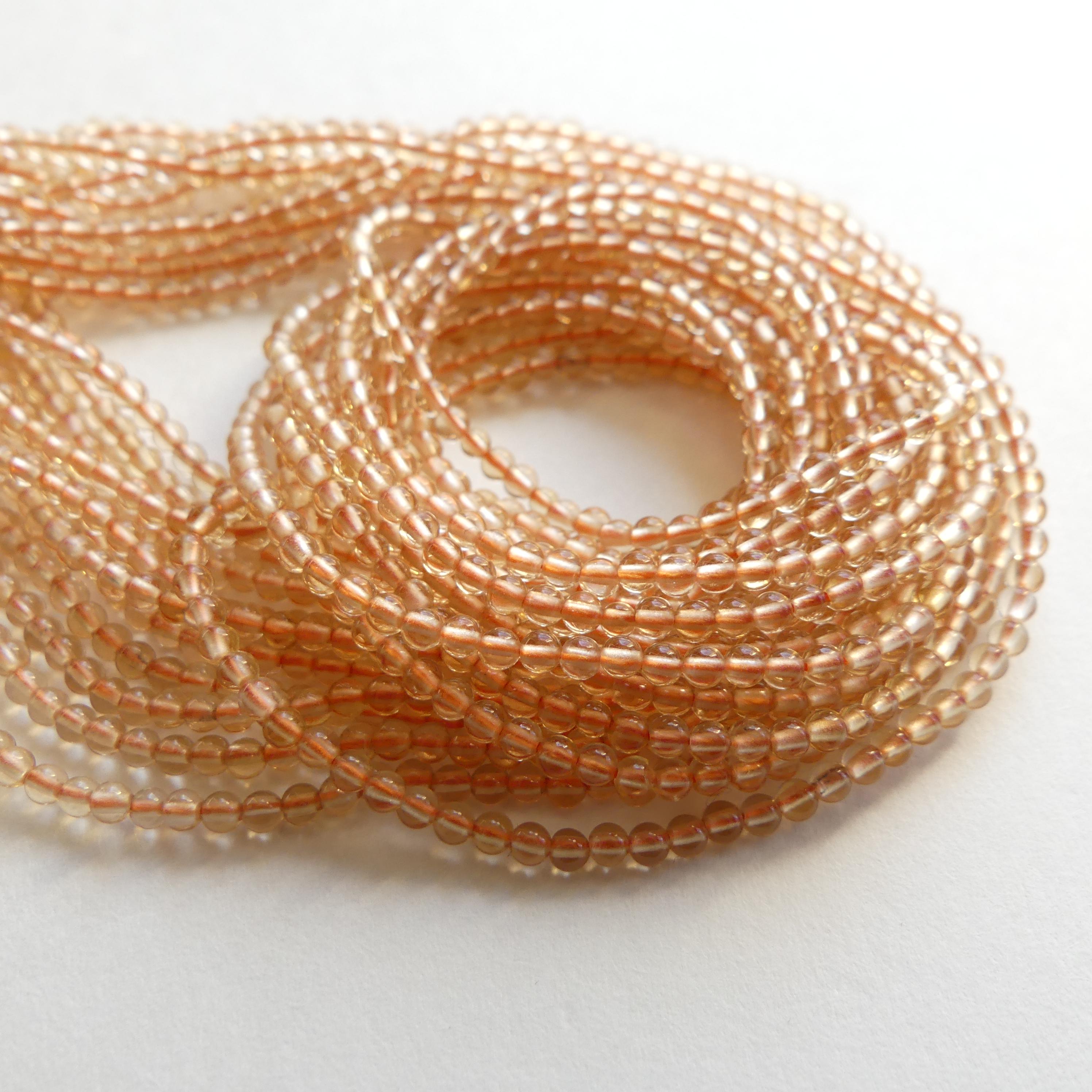 2mm Natural AAA Citrine Smooth Beads 15" Genuine Gemstone Beads Jewelry Making Beading Craft Gift Beads November Birthstone