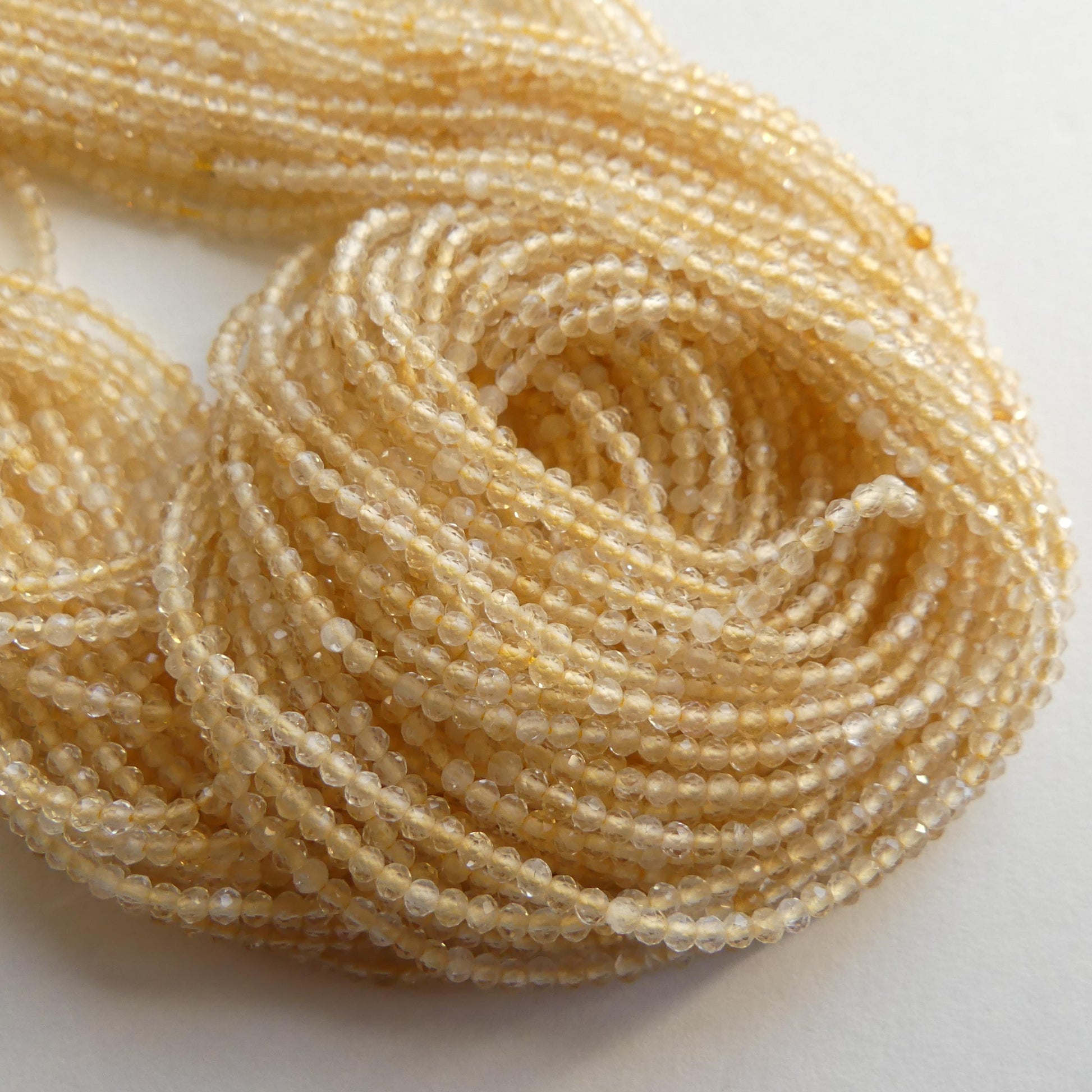 2mm Natural Citrine Beads Micro Faceted 15" Genuine Gemstone Beads Jewelry Making Beading Craft Gift Beads November Birthstone