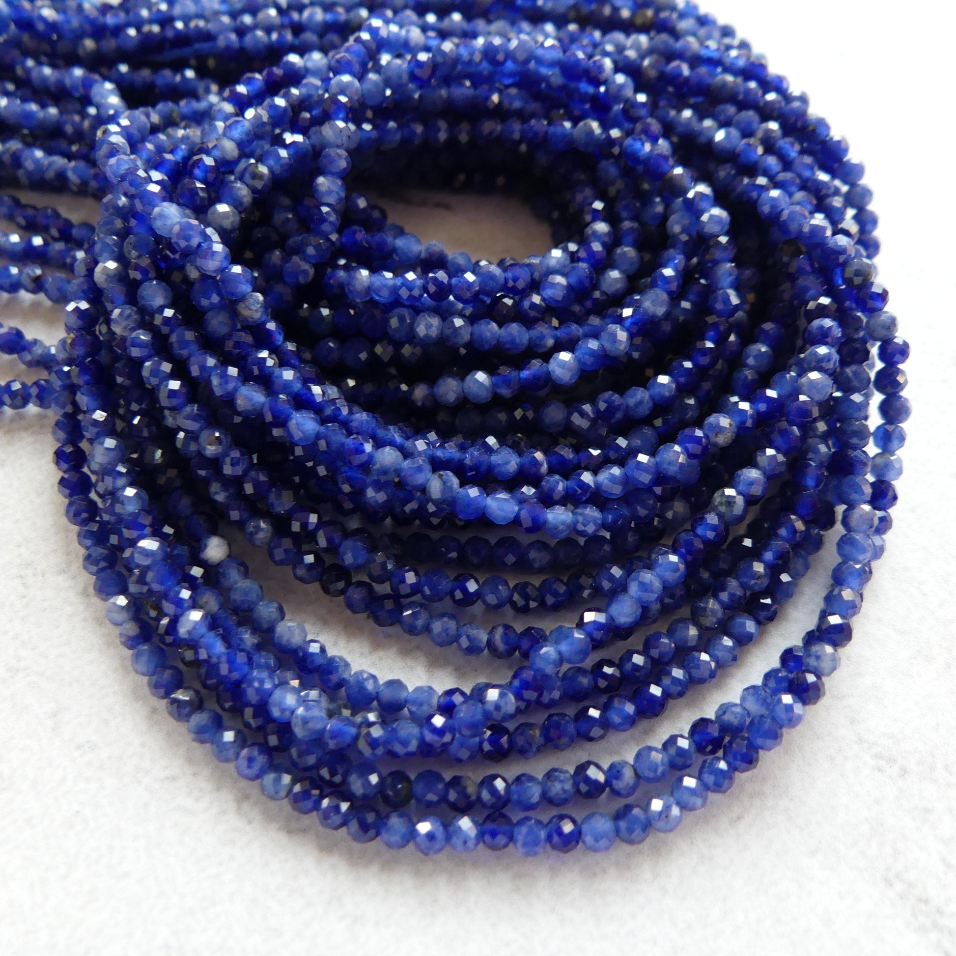 2mm Sodalite Faceted Beads 15" Sodalite Genuine Gemstone Beads for Jewelry Making Beading Craft Gift Beads