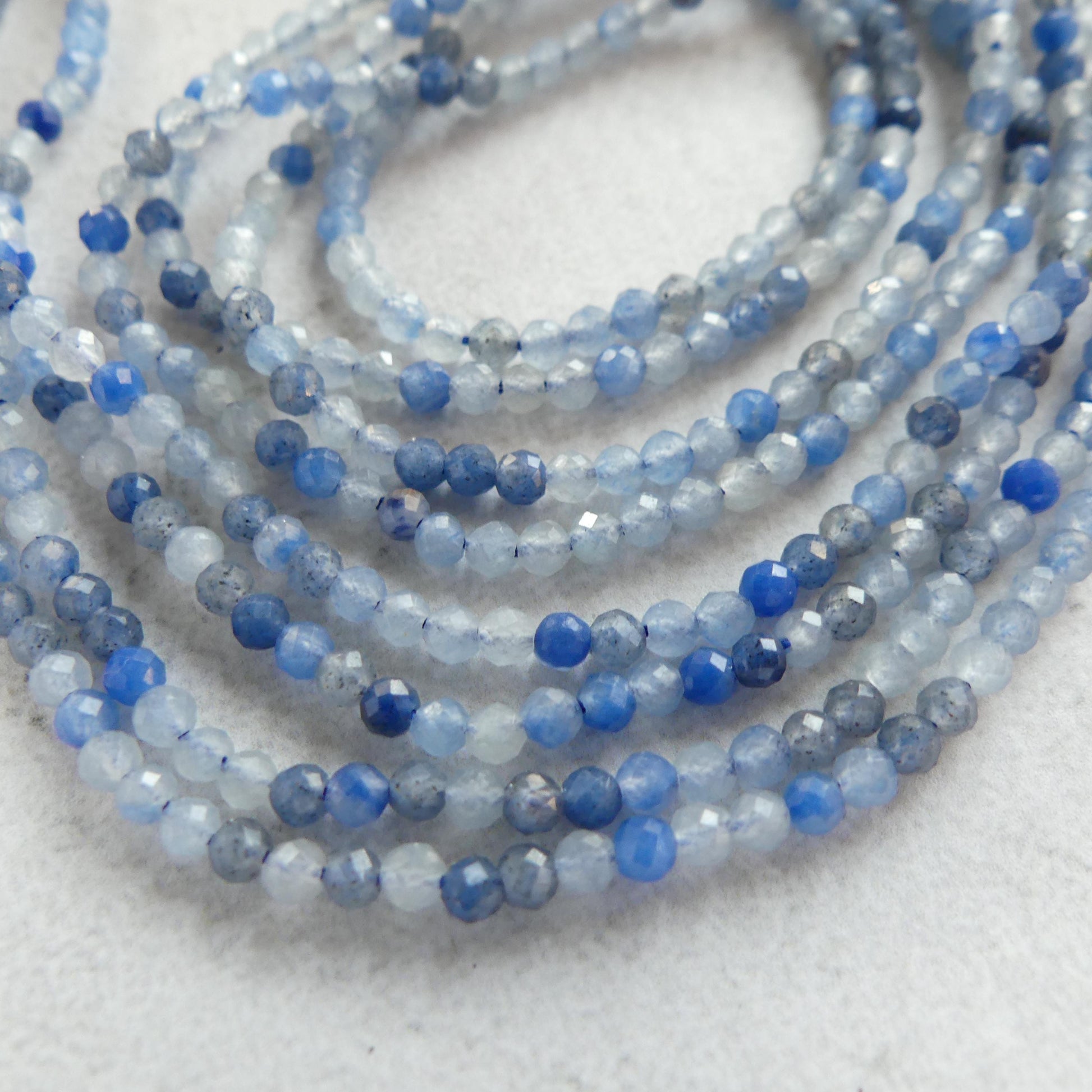 2mm Natural Blue Aventurine Beads Micro Faceted Beads 15" Natural Aventurine Gemstone Beads Beading Crafter Gift DIY jewelry