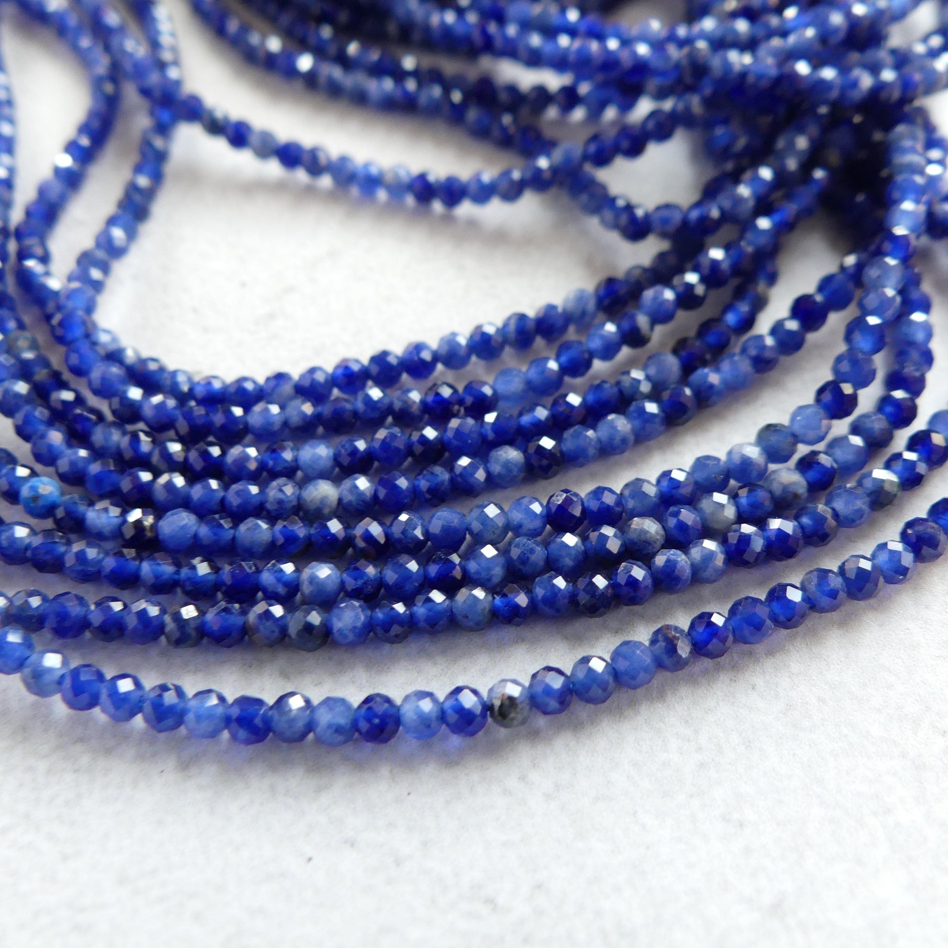 2mm Sodalite Faceted Beads 15" Sodalite Genuine Gemstone Beads for Jewelry Making Beading Craft Gift Beads