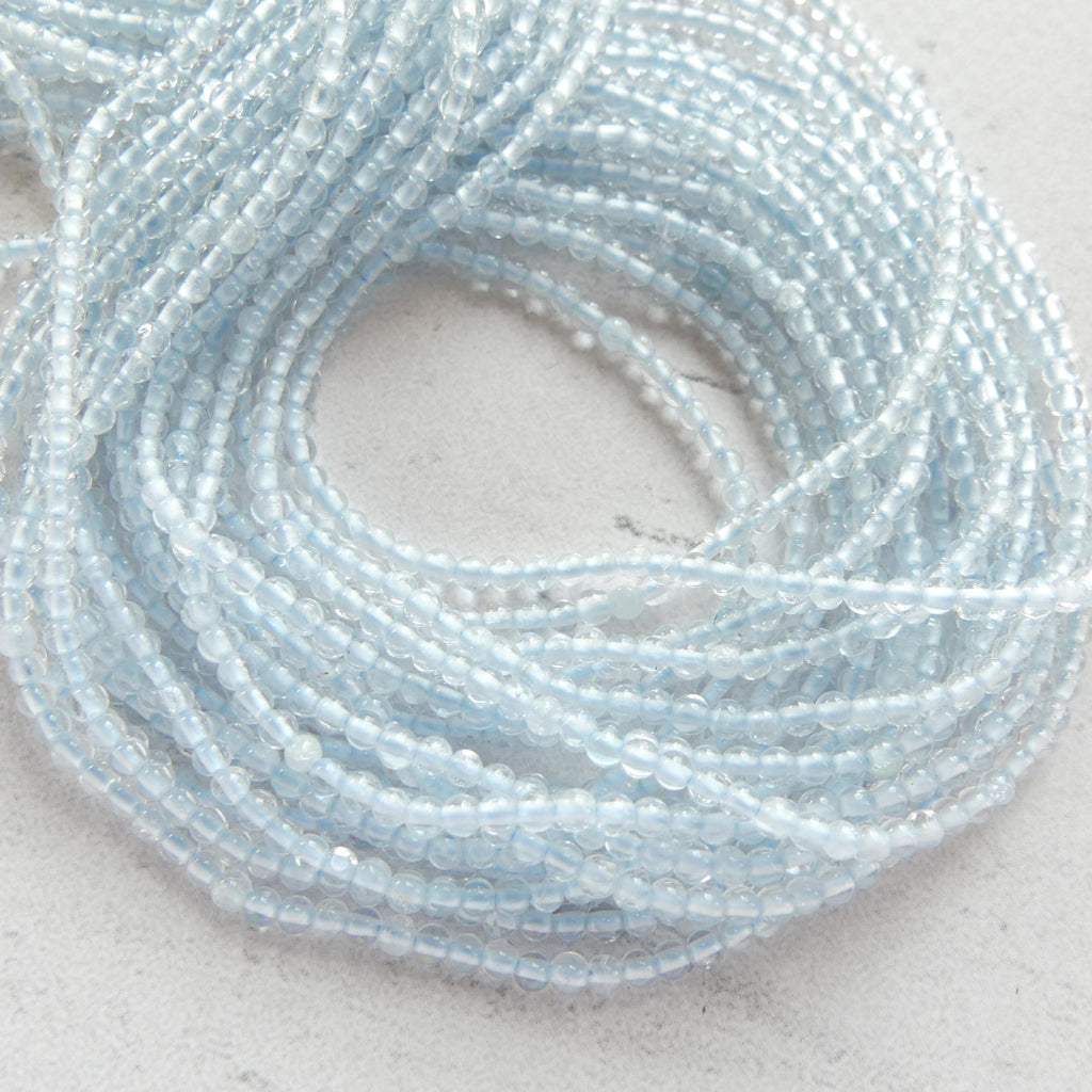 2mm 3mm AAA White Topaz Smooth Beads 15" Natural Topaz Clear Sparkly Gemstone Beads Beading Crafter Gift April Birthstone DIY Jewelry