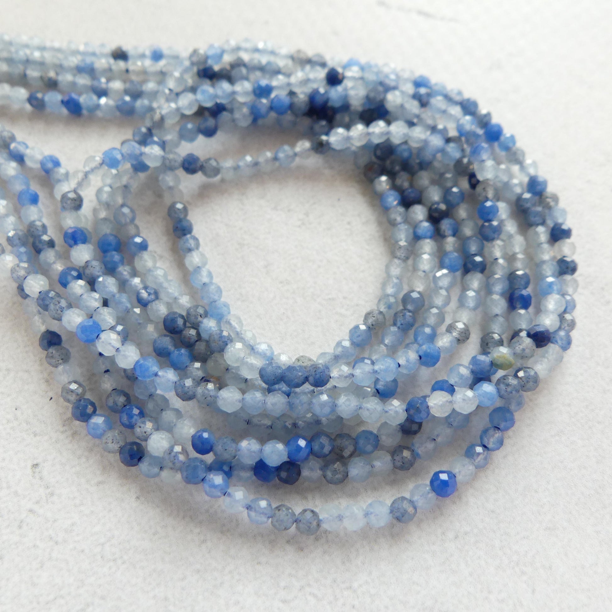 2mm Natural Blue Aventurine Beads Micro Faceted Beads 15" Natural Aventurine Gemstone Beads Beading Crafter Gift DIY jewelry