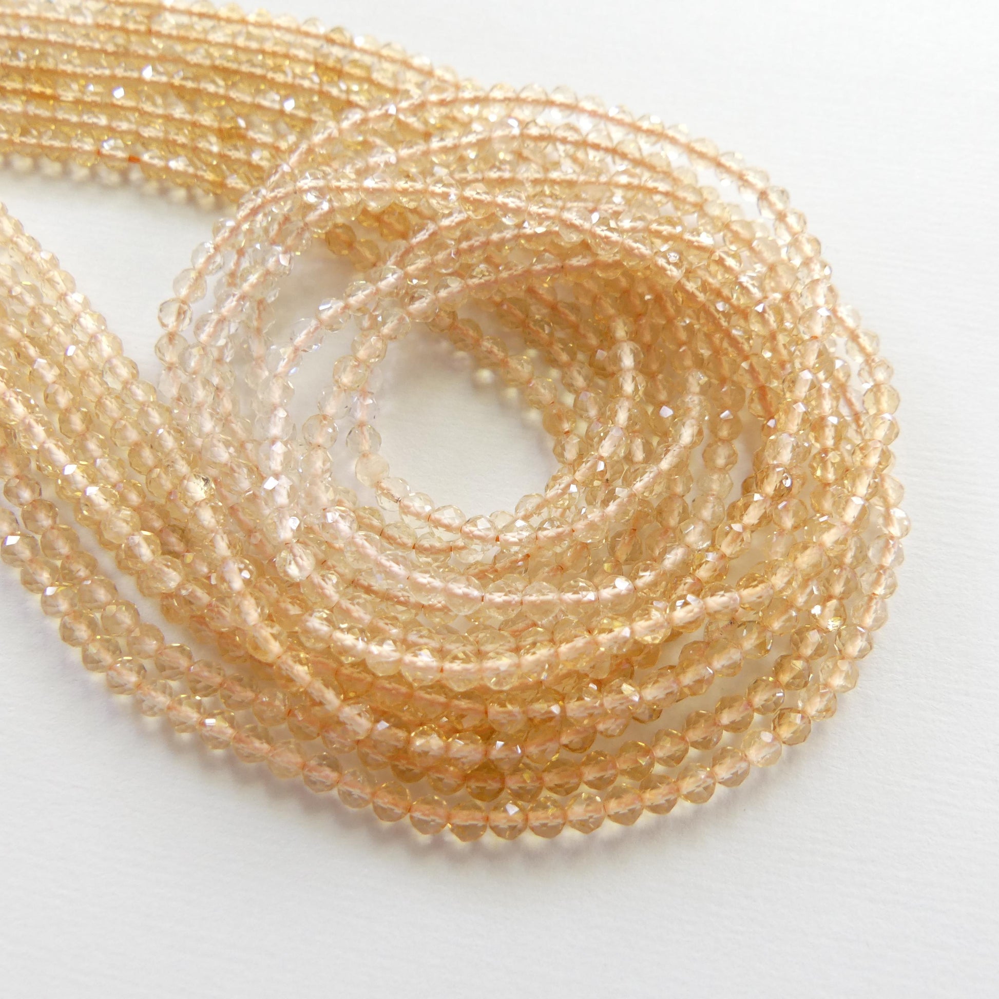 2.5mm Natural AAA Citrine Beads Faceted Round 15" Raw Genuine Gemstone Beads Jewelry Making Beading Craft Gift Beads November Birthstone