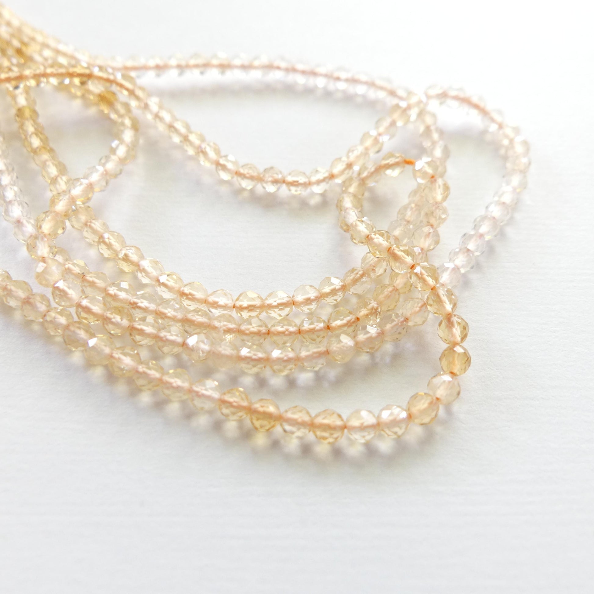2.5mm Natural AAA Citrine Beads Faceted Round 15" Raw Genuine Gemstone Beads Jewelry Making Beading Craft Gift Beads November Birthstone