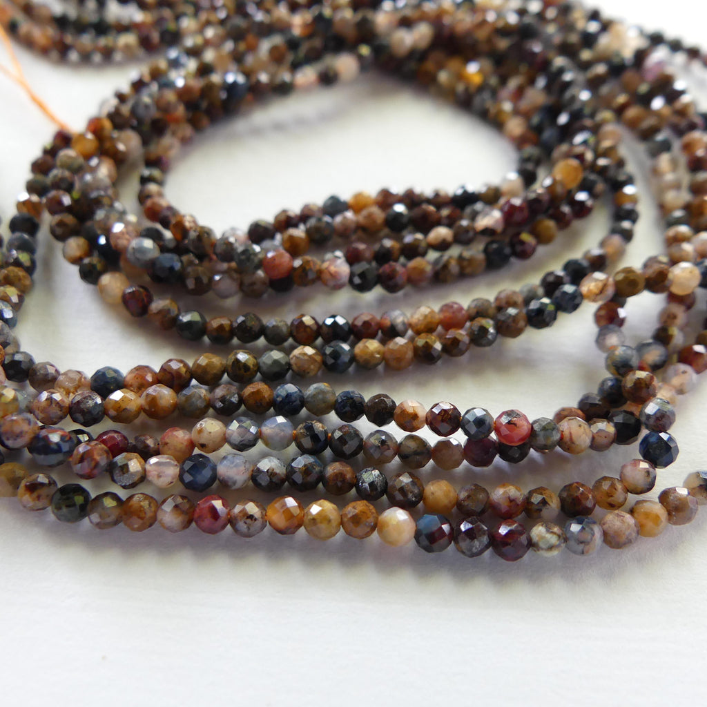 2mm Pietersite Micro Faceted Beads Round Genuine Beads 15" Sparkly Gemstone Beads for Jewelry Making Crafter Gift