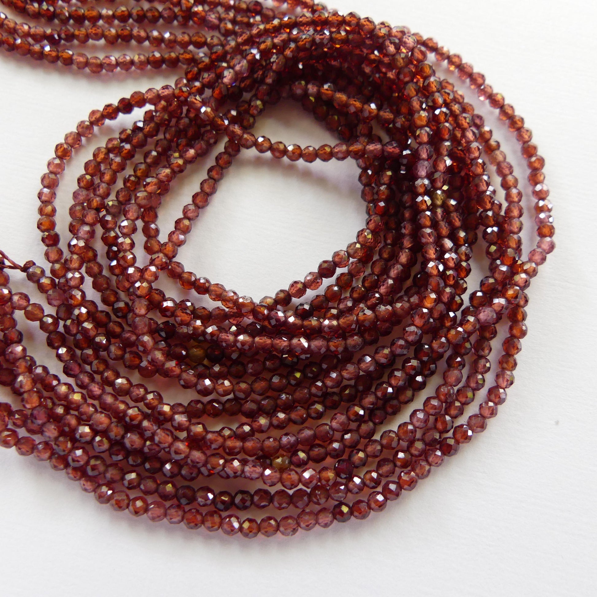 2mm AAA Malaya Garnet Beads Micro Faceted Beads 15" Natural Garnet Gemstone Beads Beading Crafter Gift