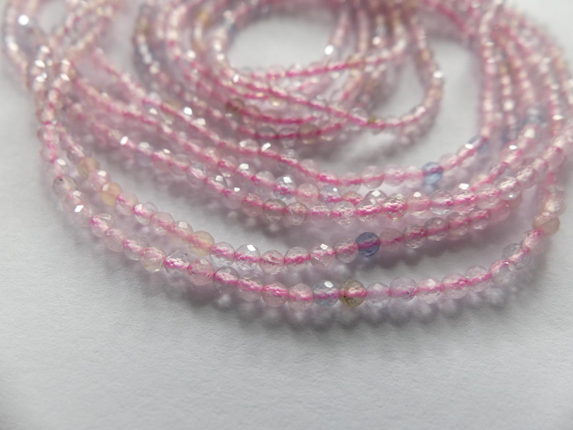 2mm Beryl Faceted Beads 15" Natural Pastel Gemstone Beads Aquamarine Beading Crafter Gift DIY Jewelry
