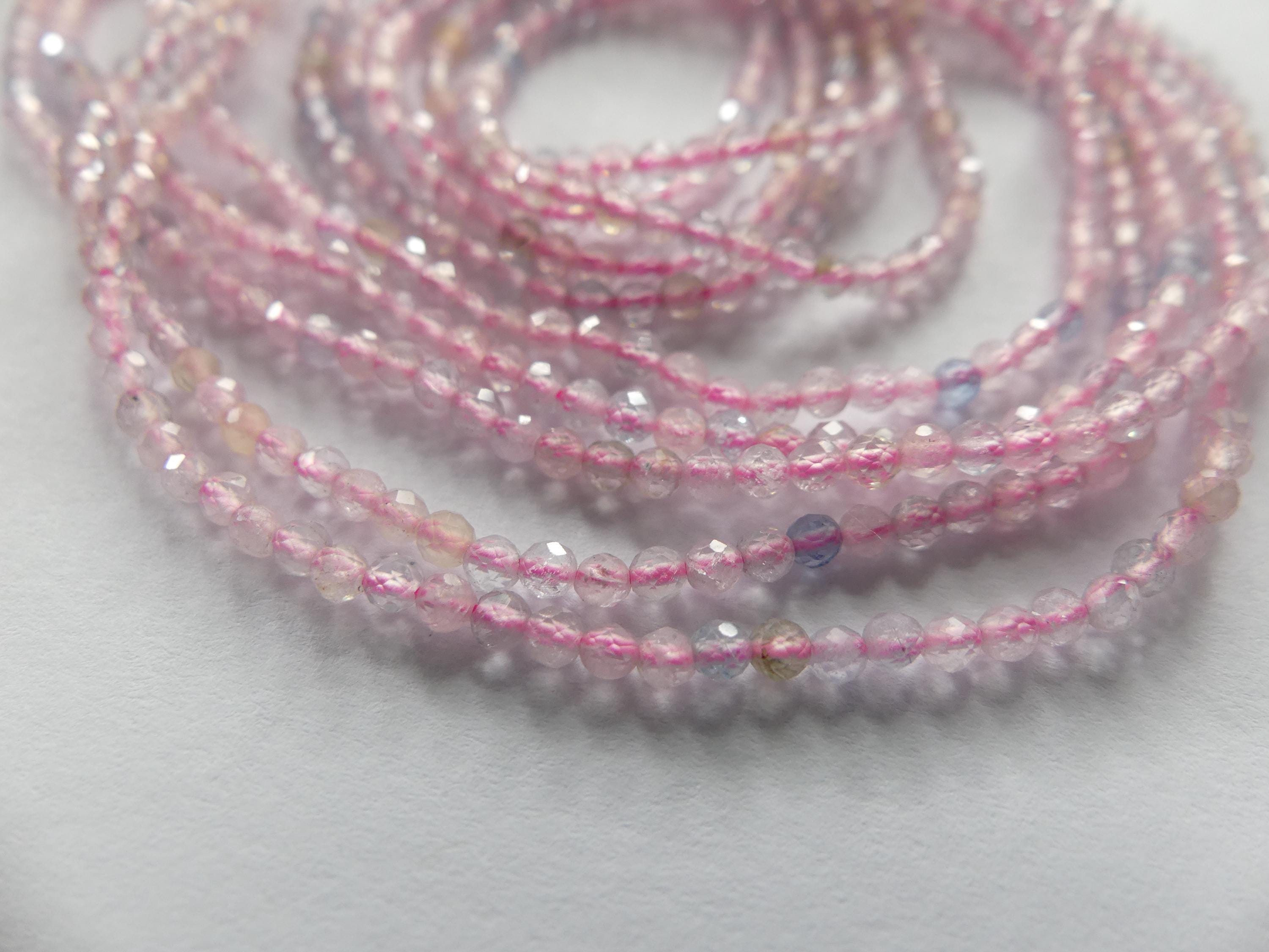 2mm Beryl Faceted Beads 15" Natural Pastel Gemstone Beads Aquamarine Beading Crafter Gift DIY Jewelry