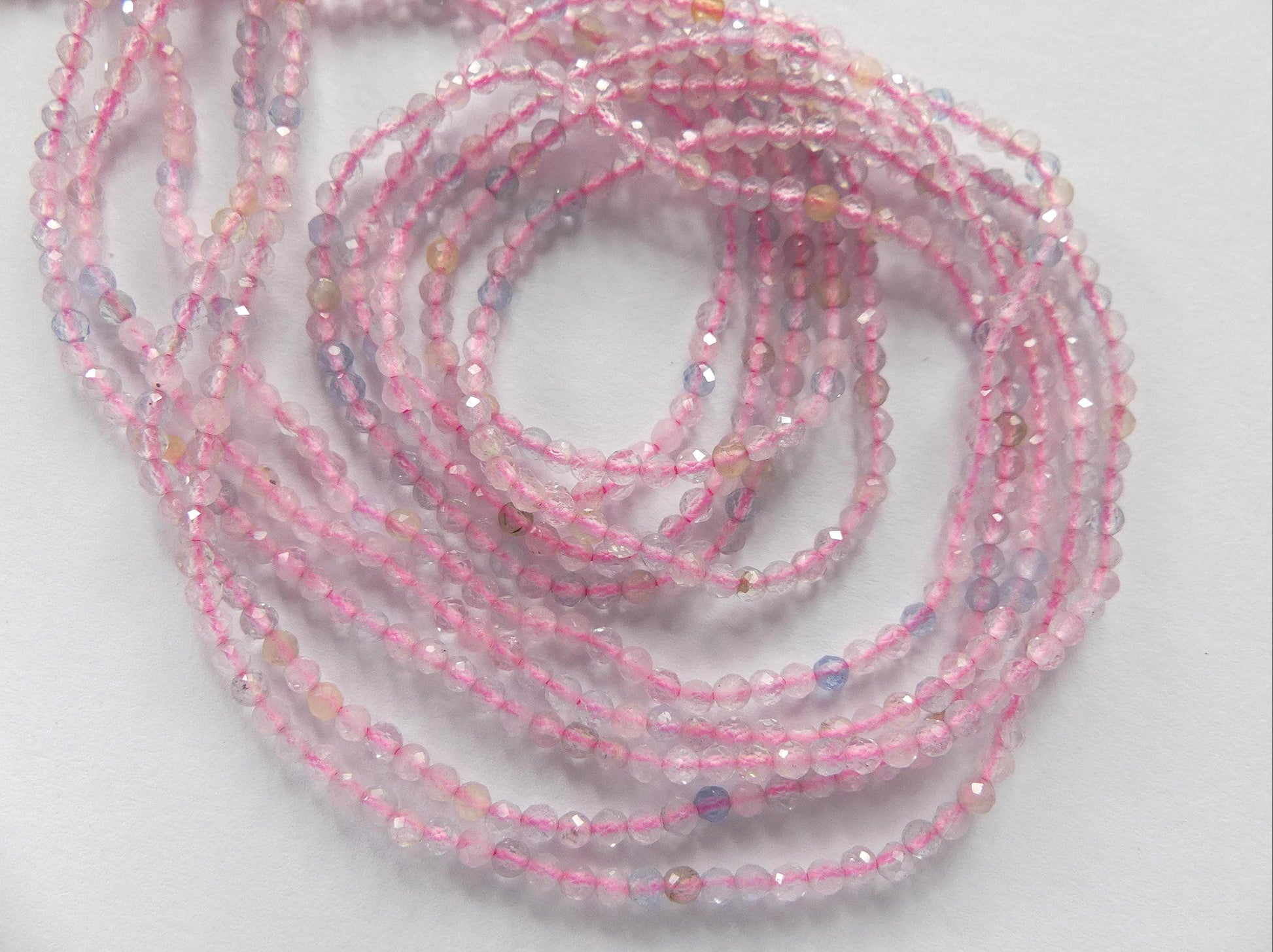 2mm Beryl Faceted Beads 15" Natural Pastel Gemstone Beads Aquamarine Beading Crafter Gift DIY Jewelry