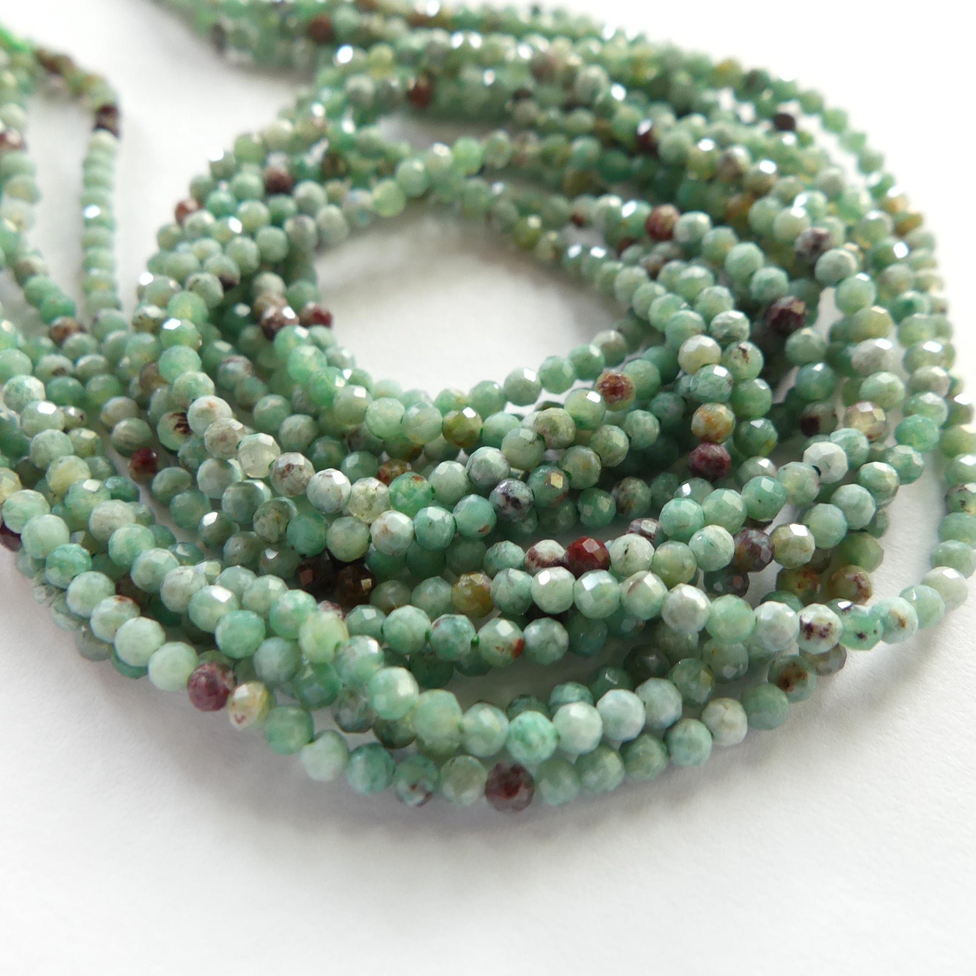 2mm Fynchenite Beads Micro Faceted 15" Madagascar Chrysocolla Gemstone Beads Beading Crafter Gift DIY Jewelry making