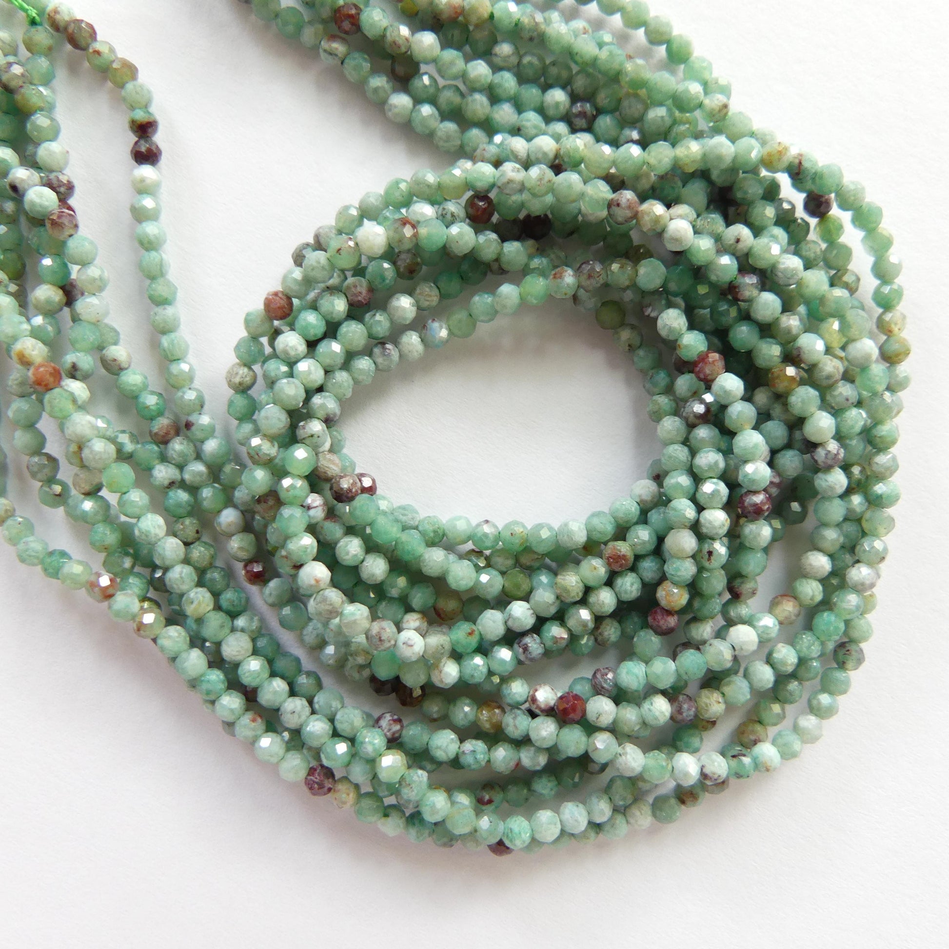 2mm Fynchenite Beads Micro Faceted 15" Madagascar Chrysocolla Gemstone Beads Beading Crafter Gift DIY Jewelry making