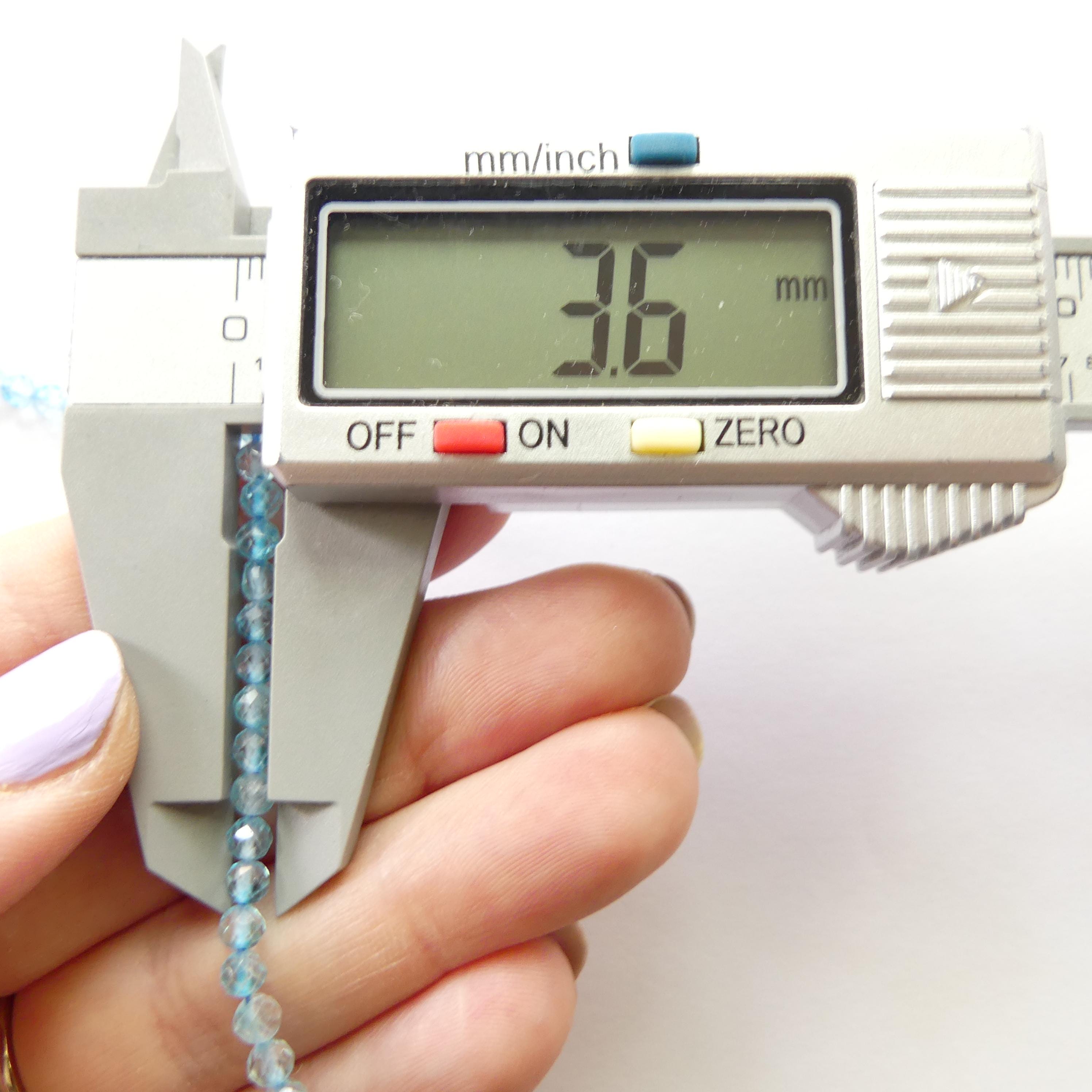 3.5mm Blue Topaz Faceted Beads Natural Topaz Sparkly Gemstone Beads Beading Crafter Gift April Birthstone DIY Jewelry