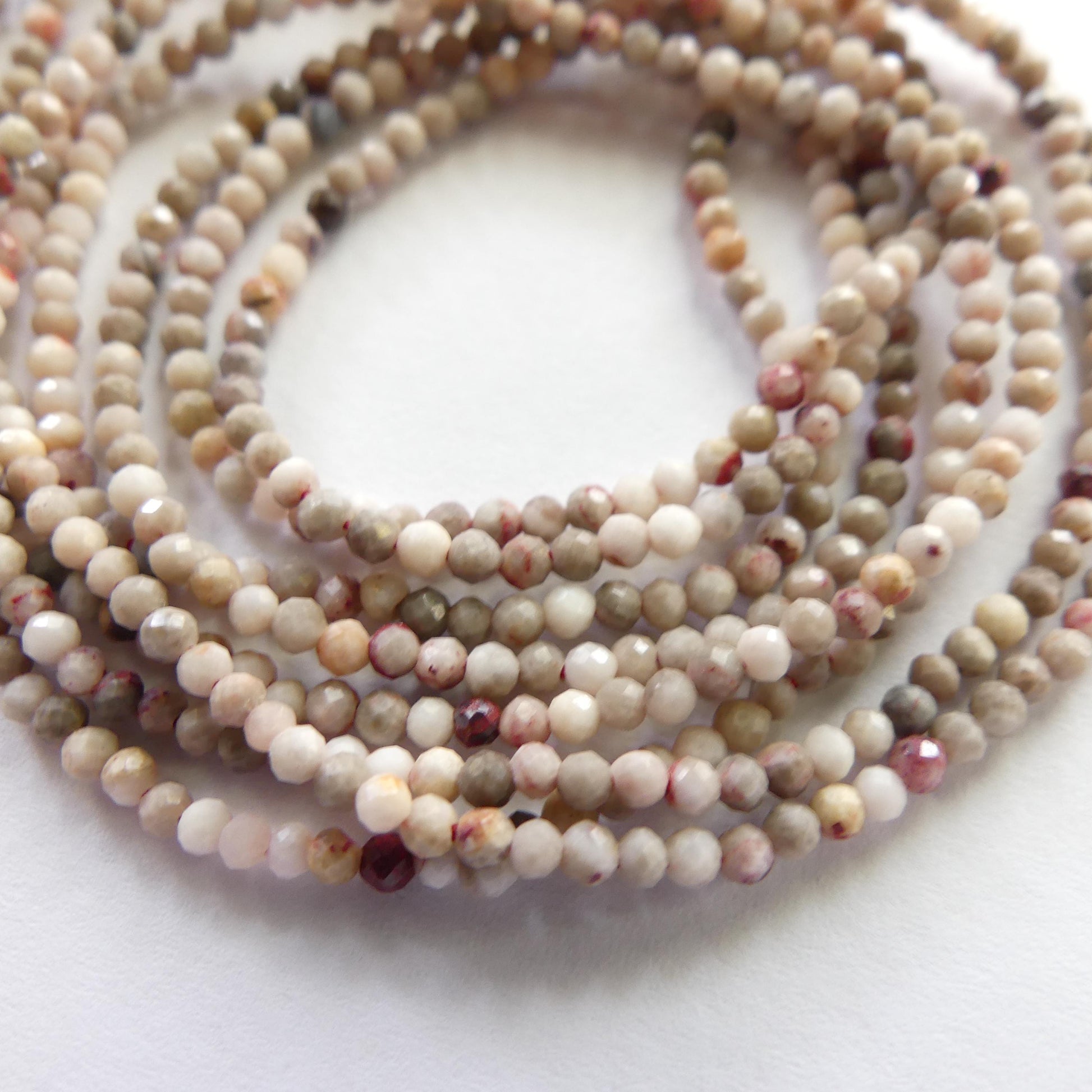 2mm Chicken Bloodstone Faceted Beads Genuine Bloodstone Beads 15" Gemstone Beads for DIY Jewelry Making Gift for Crafter