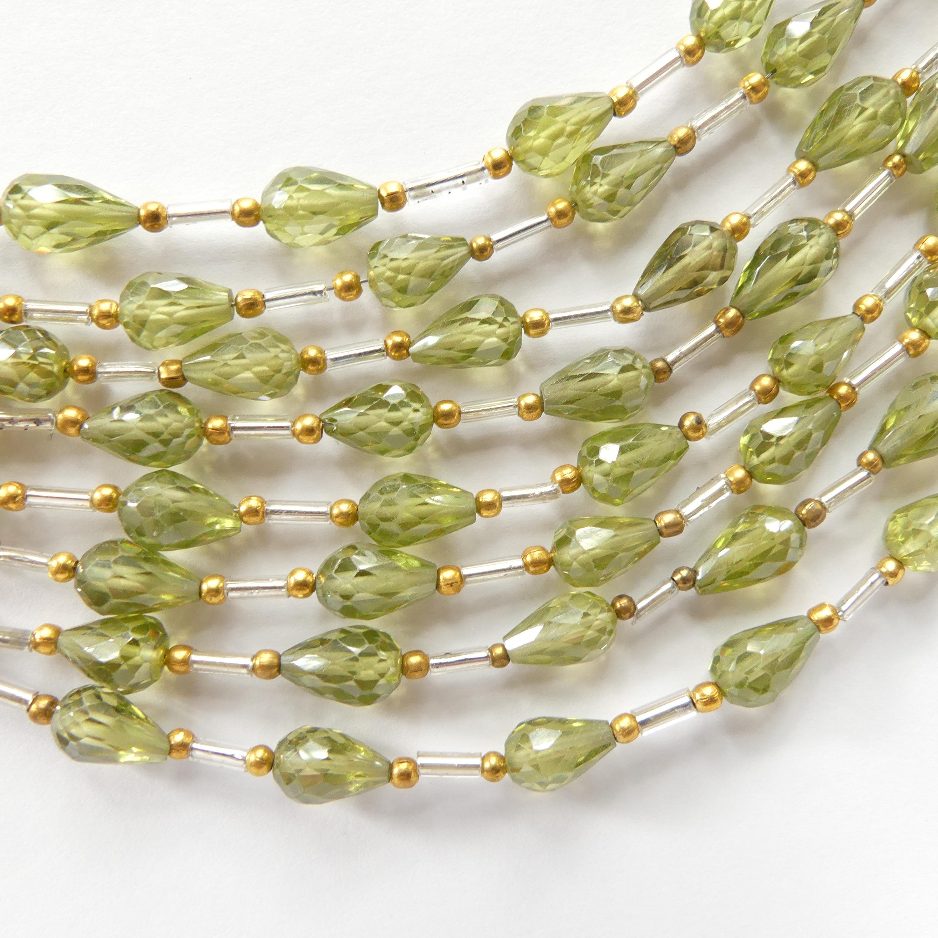 Green Zircon Beads Pear Shape Cubic Zirconia Drop Beads Cubic Green Briolette Sparkly for Jewelry Making Beading Crafter Gift