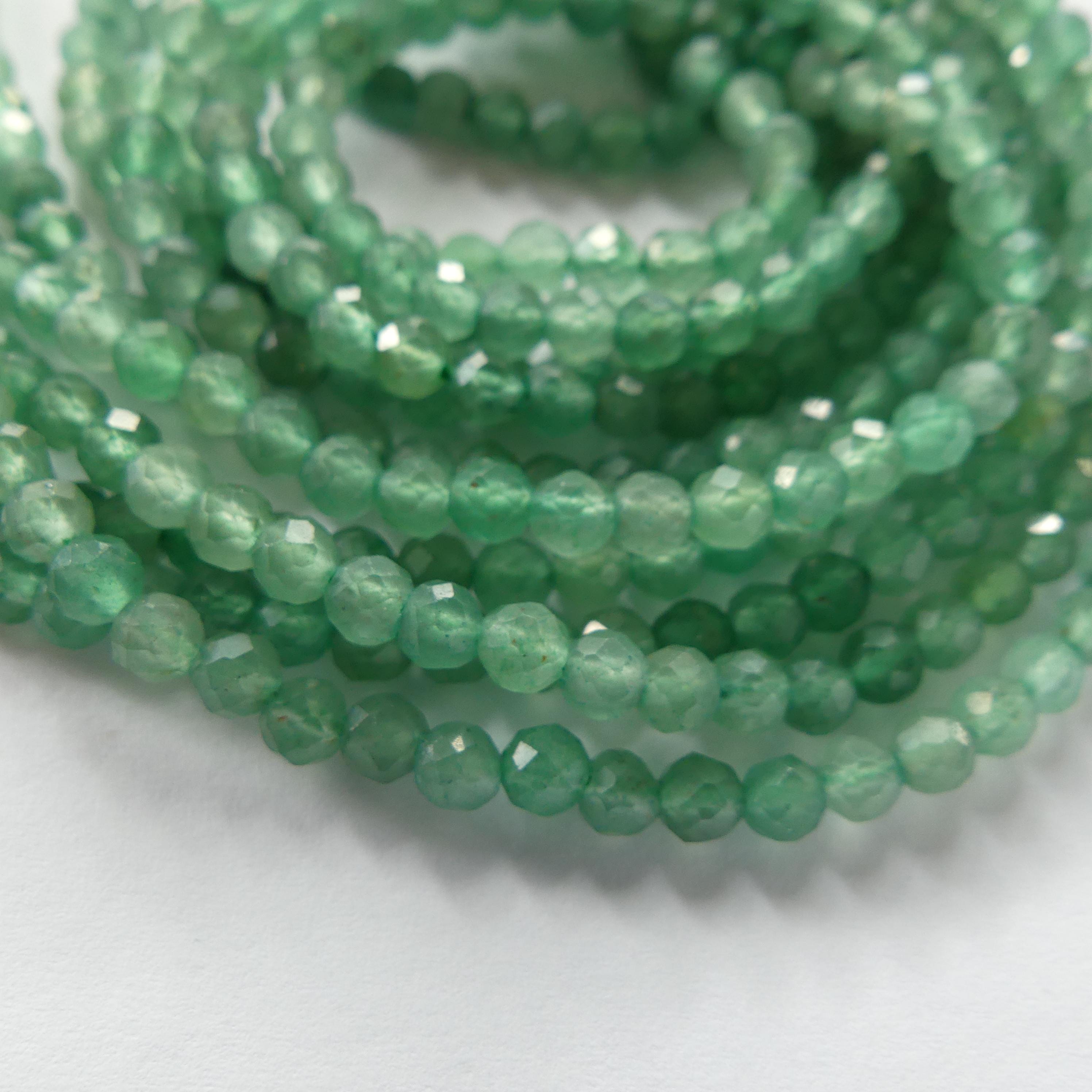 3mm 3.5mm AAA Green Aventurine Beads Micro Faceted Beads 15" Green Natural Aventurine Gemstone Beads Beading Crafter Gift DIY jewelry