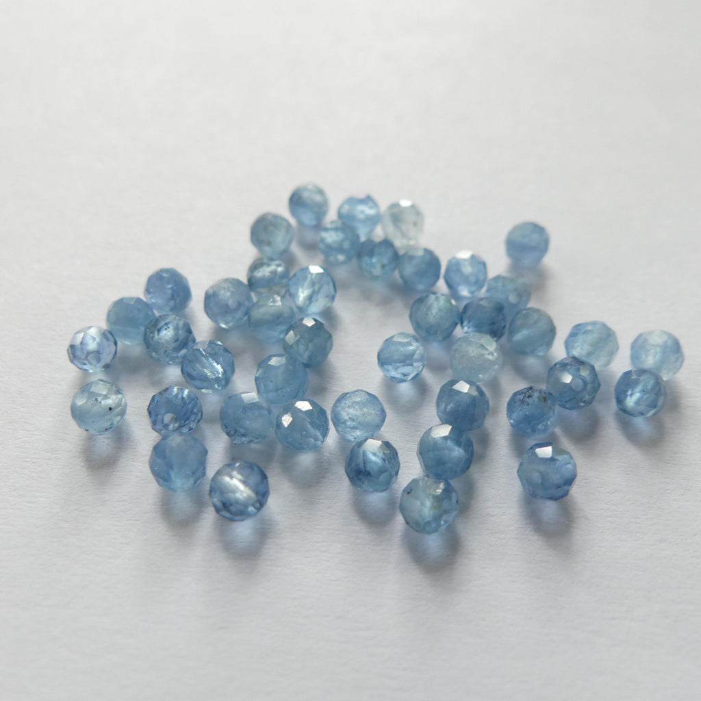 3mm AAA Santa Maria Aquamarine Beads Faceted 15" Natural Genuine Gemstone Beads for Jewelry Making Beading Craft Gift Beads March Birthstone