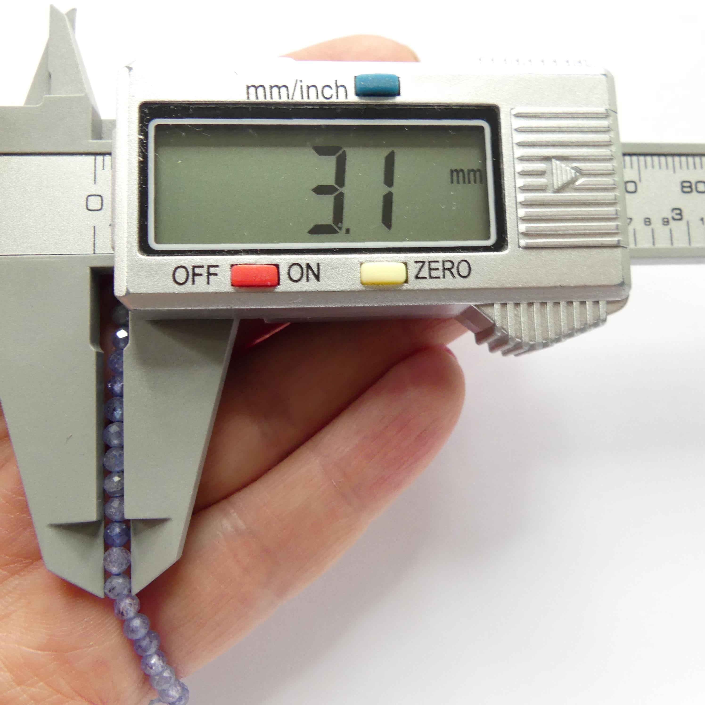 3mm Tanzanite Beads Micro Faceted Beads 15" Natural Tanzanite Gemstone Beads Beading Crafter Gift December Birthstone