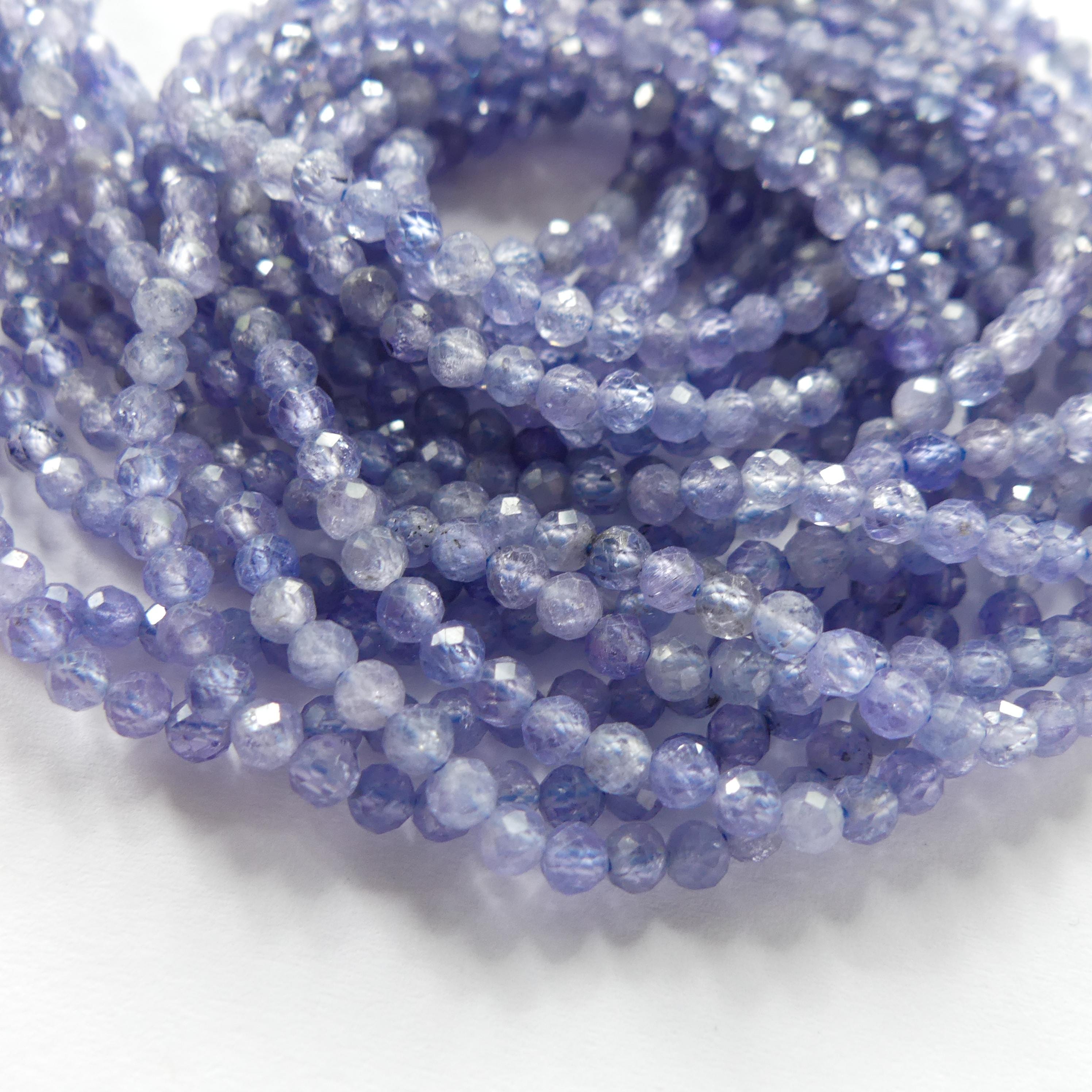 3mm Tanzanite Beads Micro Faceted Beads 15" Natural Tanzanite Gemstone Beads Beading Crafter Gift December Birthstone